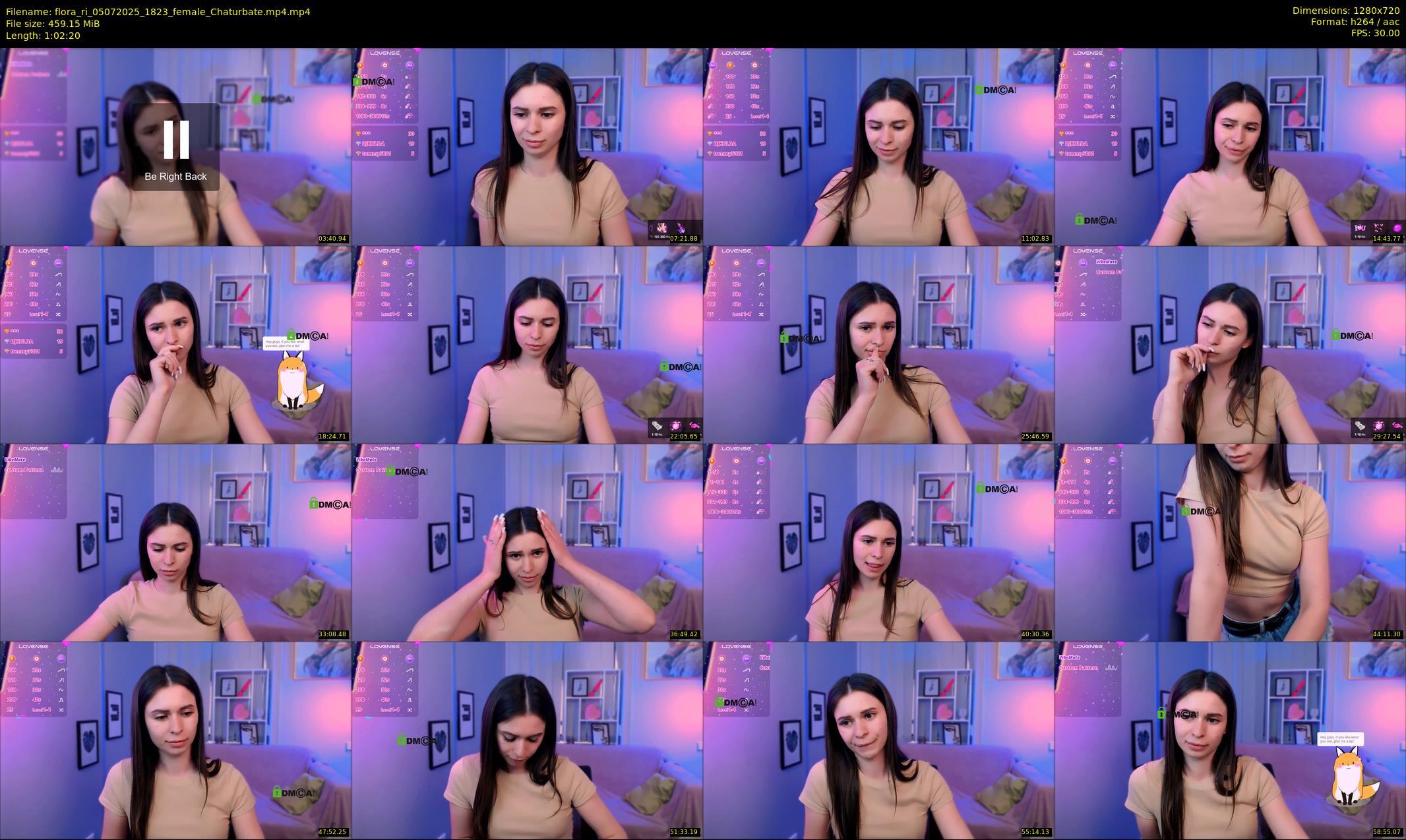 flora_ri — 63 minute Chaturbate female cam show recording, 720p, Jul 5, 2025