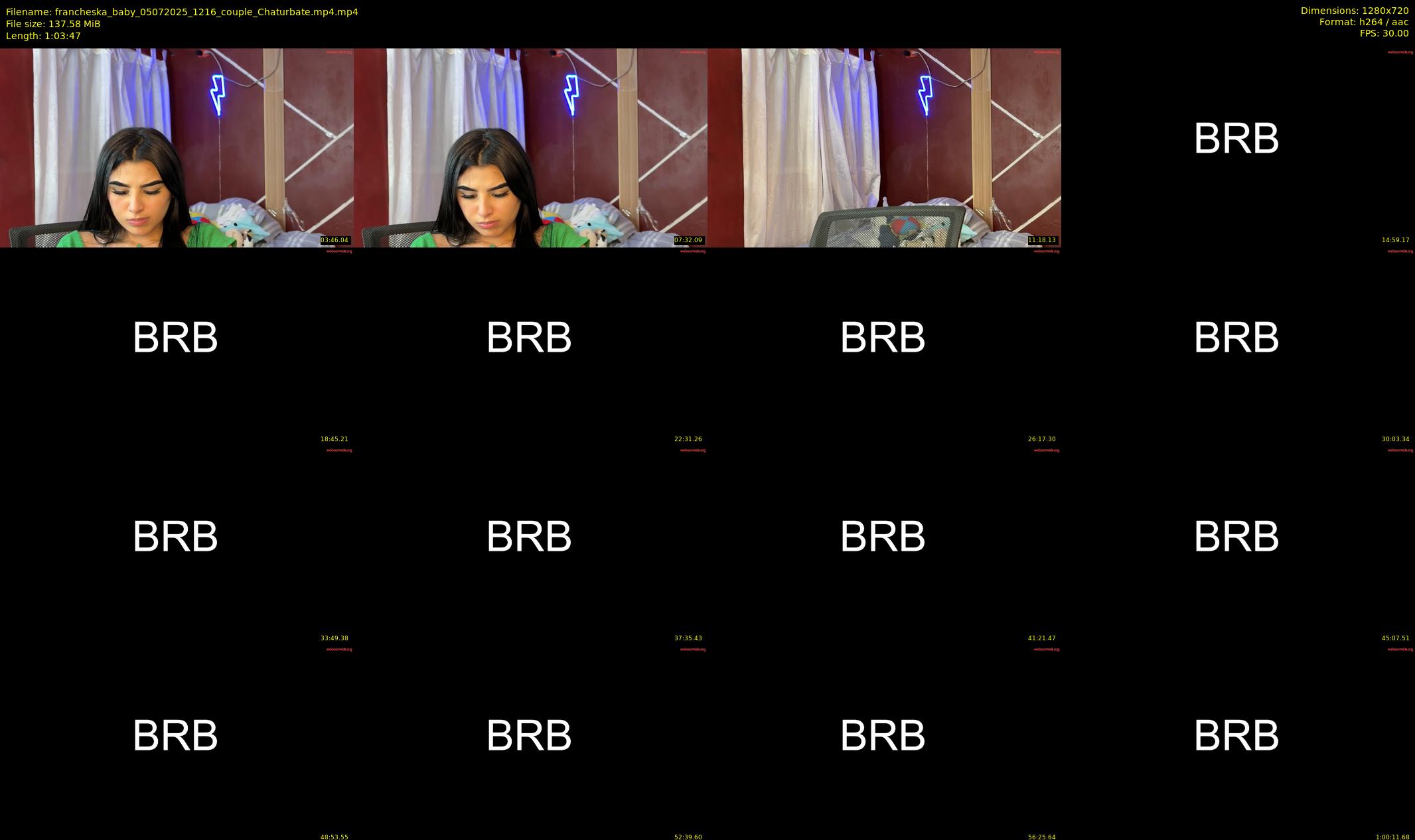 francheska_baby — 64 minute Chaturbate couple cam show recording, 720p, Jul 5, 2025