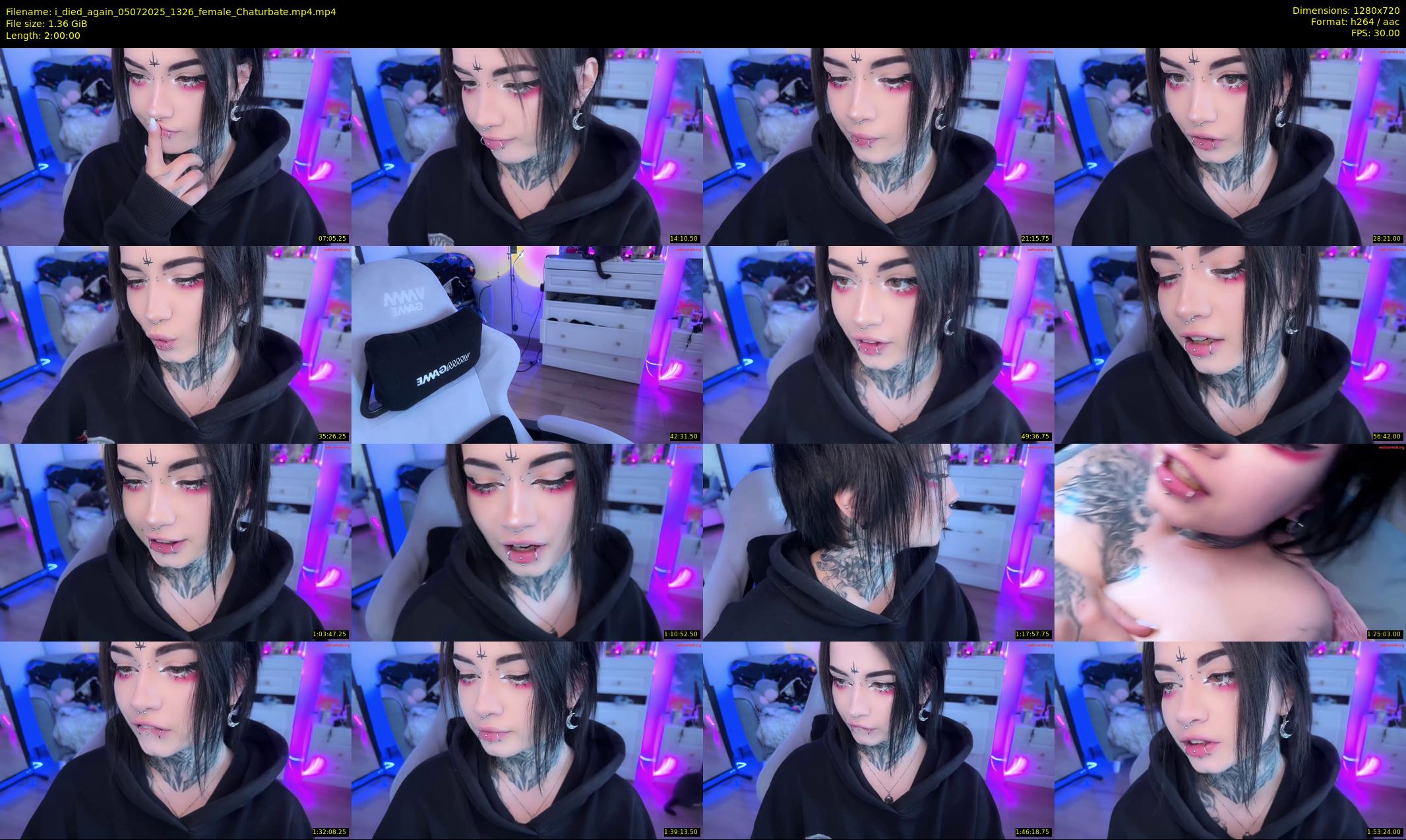 i_died_again — 120 minute Chaturbate female cam show recording, 720p, Jul 5, 2025