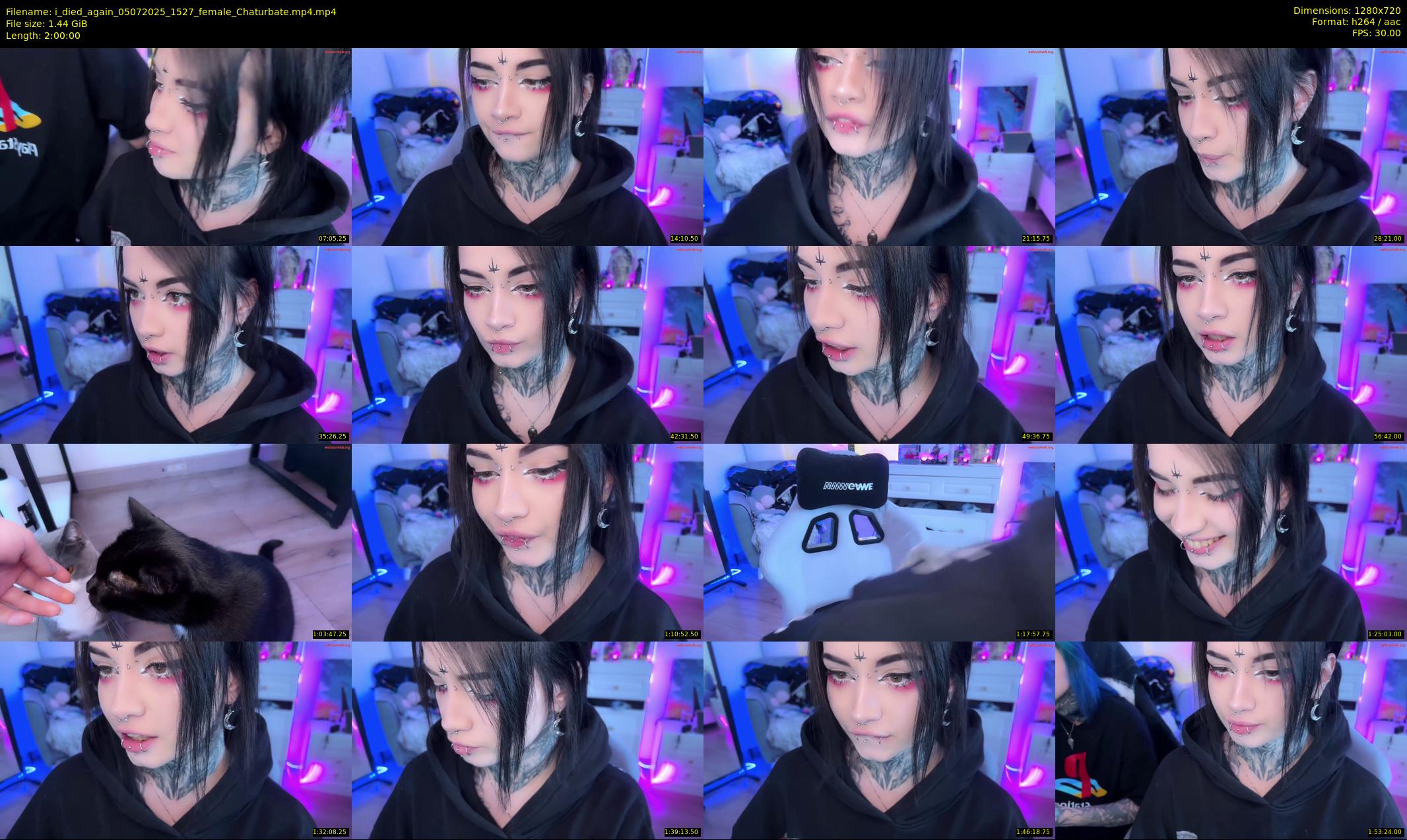 i_died_again — 120 minute Chaturbate female cam show recording, 720p, Jul 5, 2025
