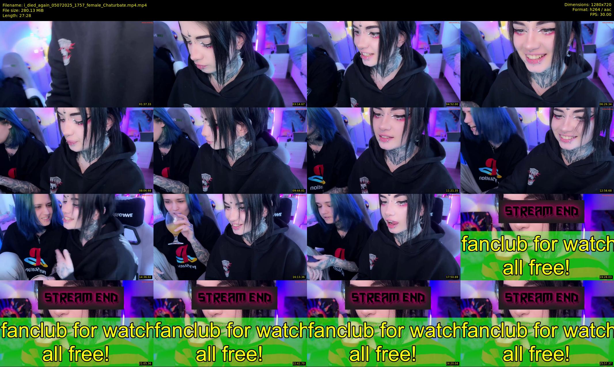 i_died_again — 28 minute Chaturbate female cam show recording, 720p, Jul 5, 2025