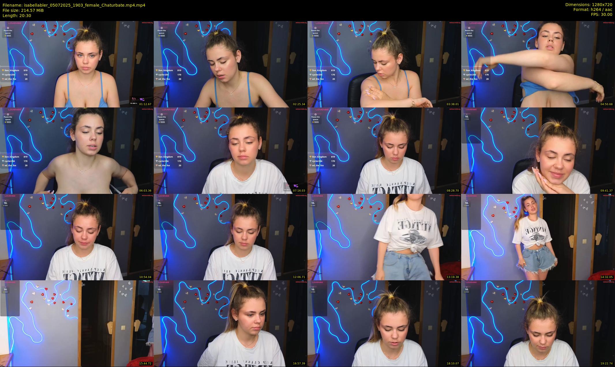 isabellabler — 21 minute Chaturbate female cam show recording, 720p, Jul 5, 2025