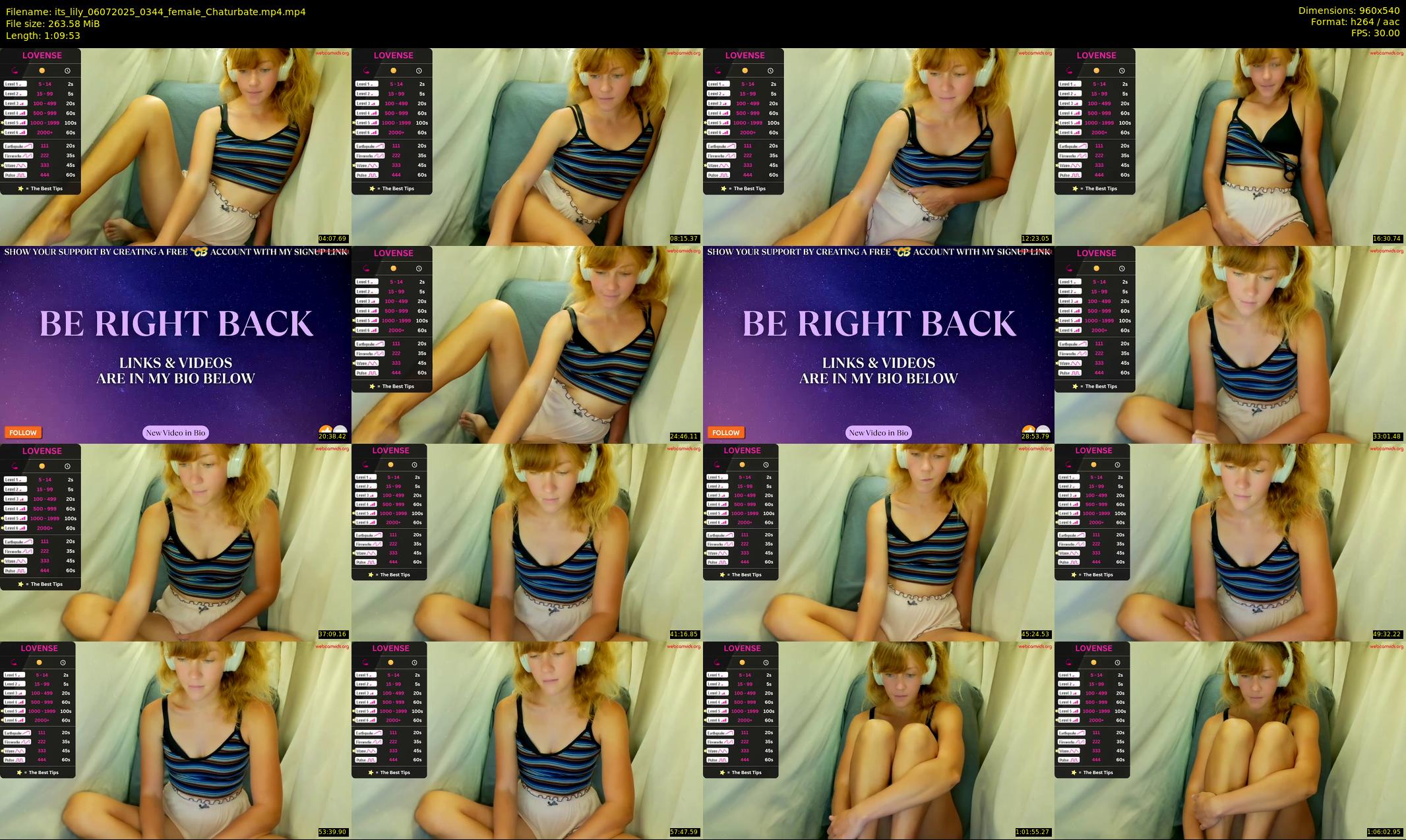its_lily — 70 minute Chaturbate female cam show recording, 480p, Jul 6, 2025