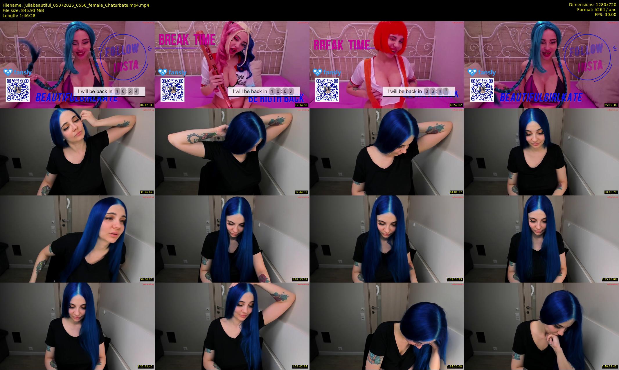 juliabeautiful — 107 minute Chaturbate female cam show recording, 720p, Jul 5, 2025
