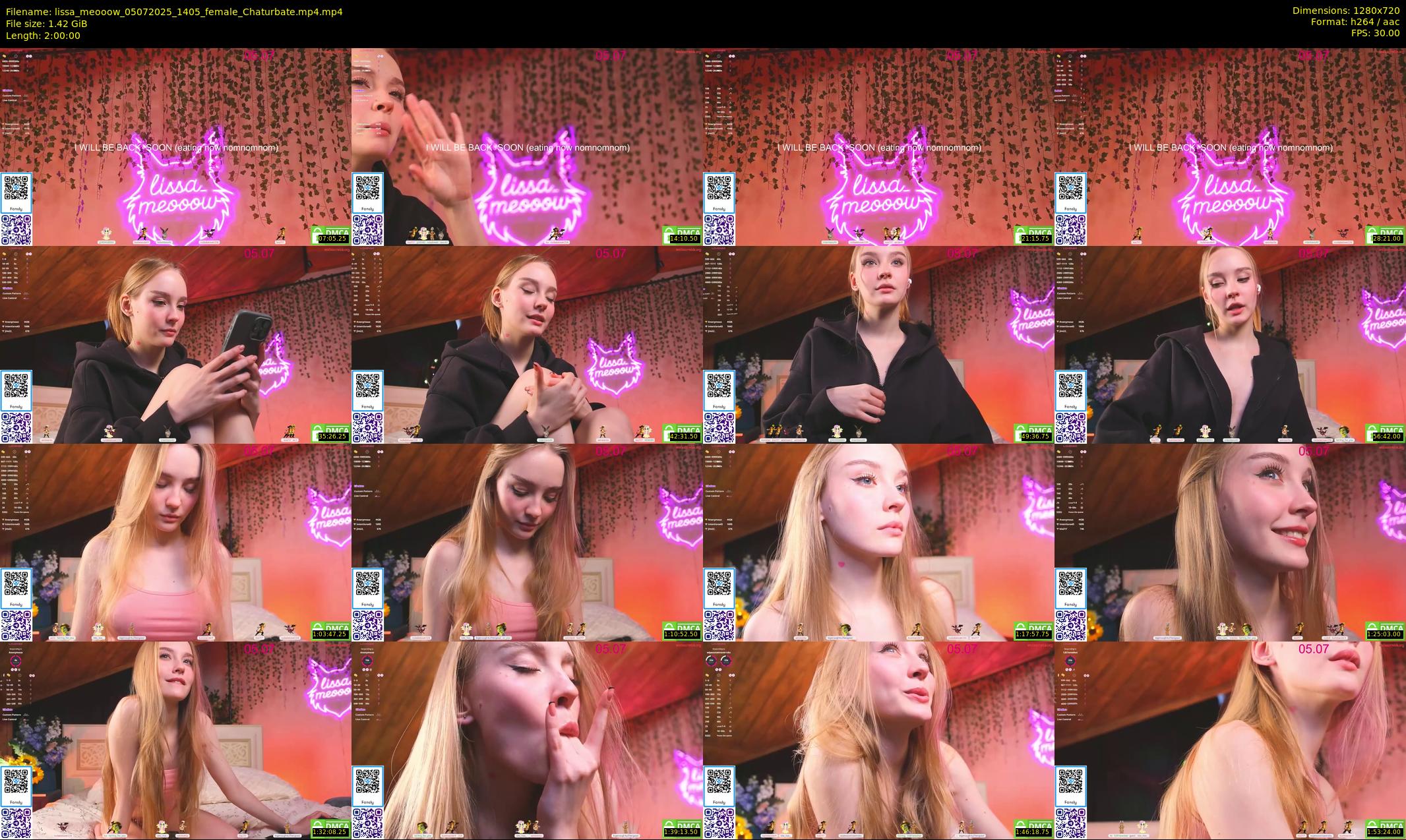 lissa_meooow — 120 minute Chaturbate female cam show recording, 720p, Jul 5, 2025