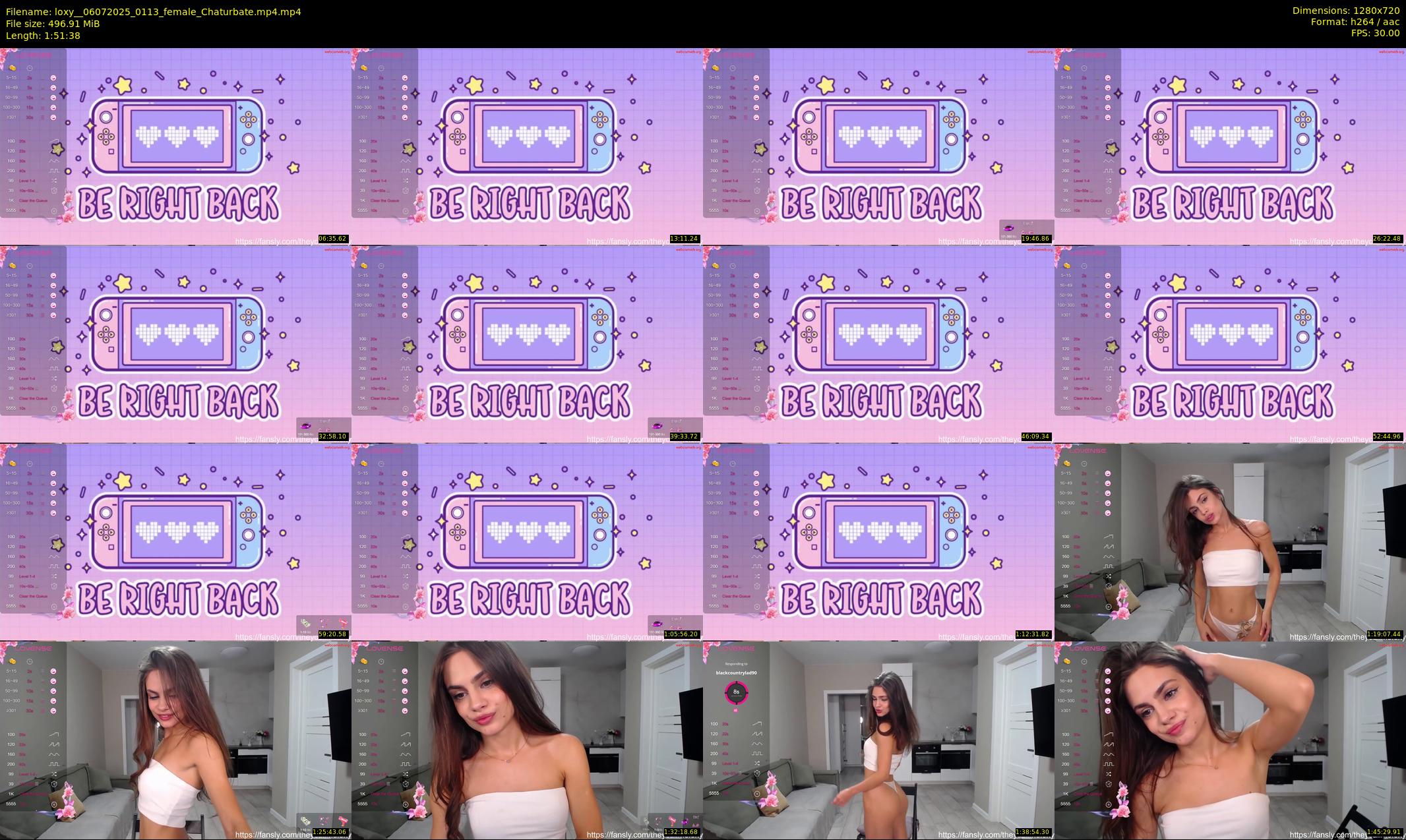loxy_ — 112 minute Chaturbate female cam show recording, 720p, Jul 6, 2025