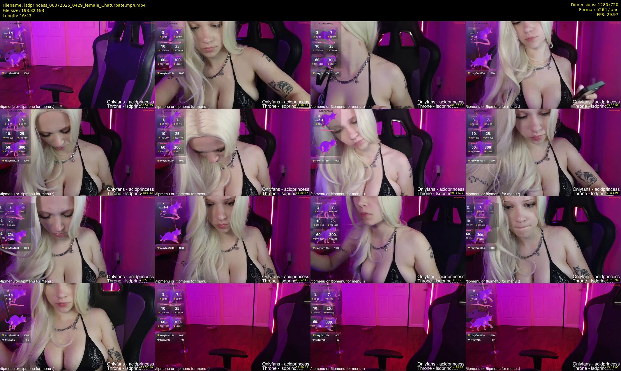 lsdprincess — 17 minute Chaturbate female cam show recording, 720p, Jul 6, 2025
