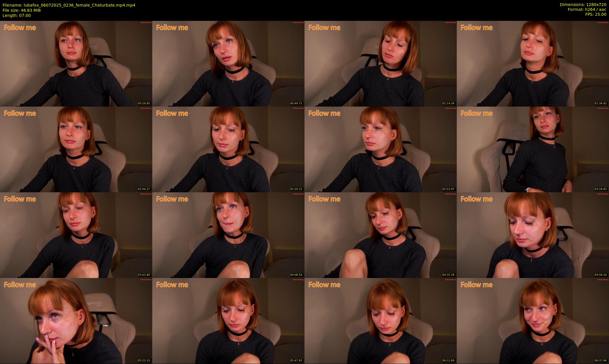 lubafox — 7 minute Chaturbate female cam show recording, 720p, Jul 6, 2025