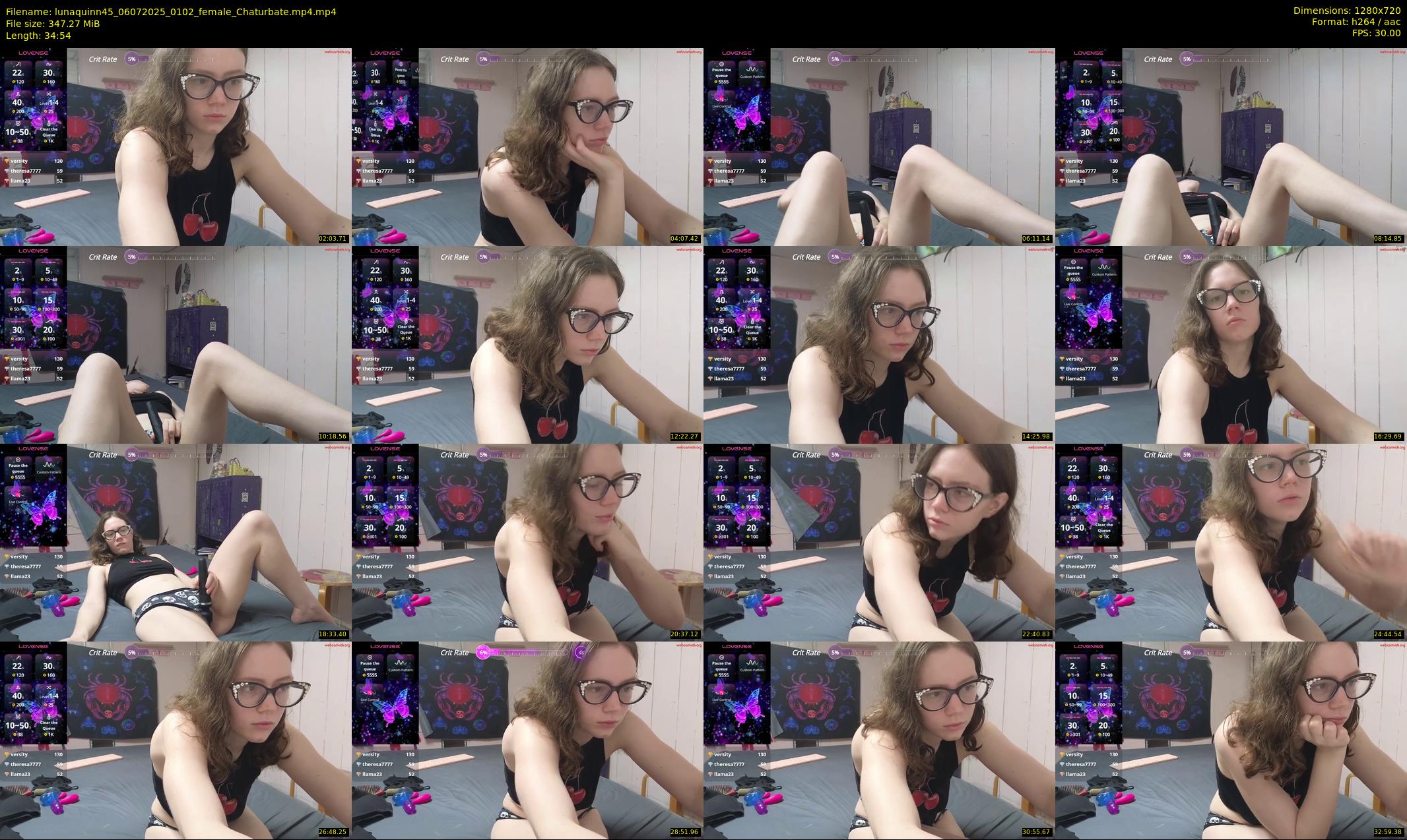lunaquinn45 — 35 minute Chaturbate female cam show recording, 720p, Jul 6, 2025