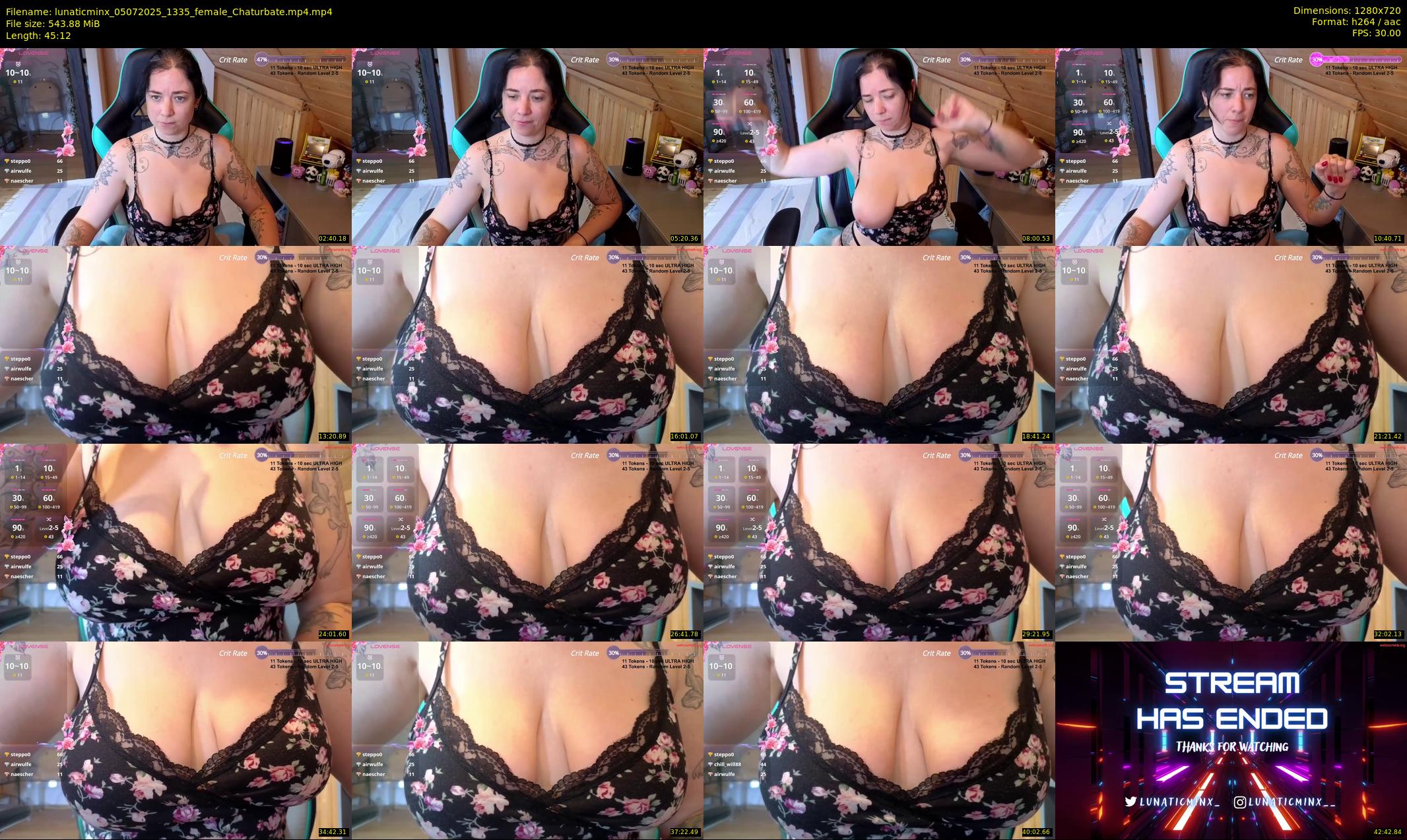 lunaticminx — 46 minute Chaturbate female cam show recording, 720p, Jul 5, 2025