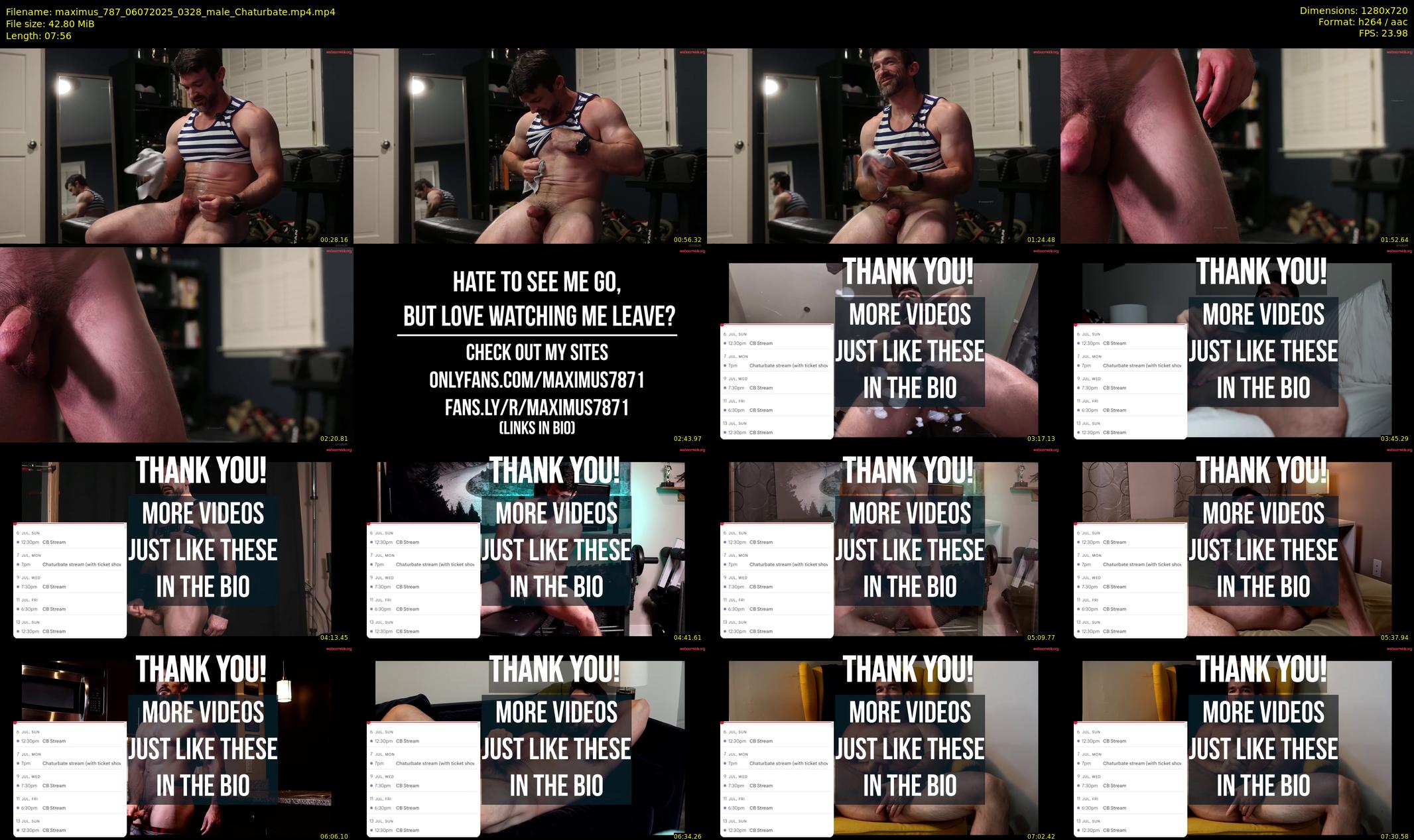 maximus_787 — 8 minute Chaturbate male cam show recording, 720p, Jul 6, 2025