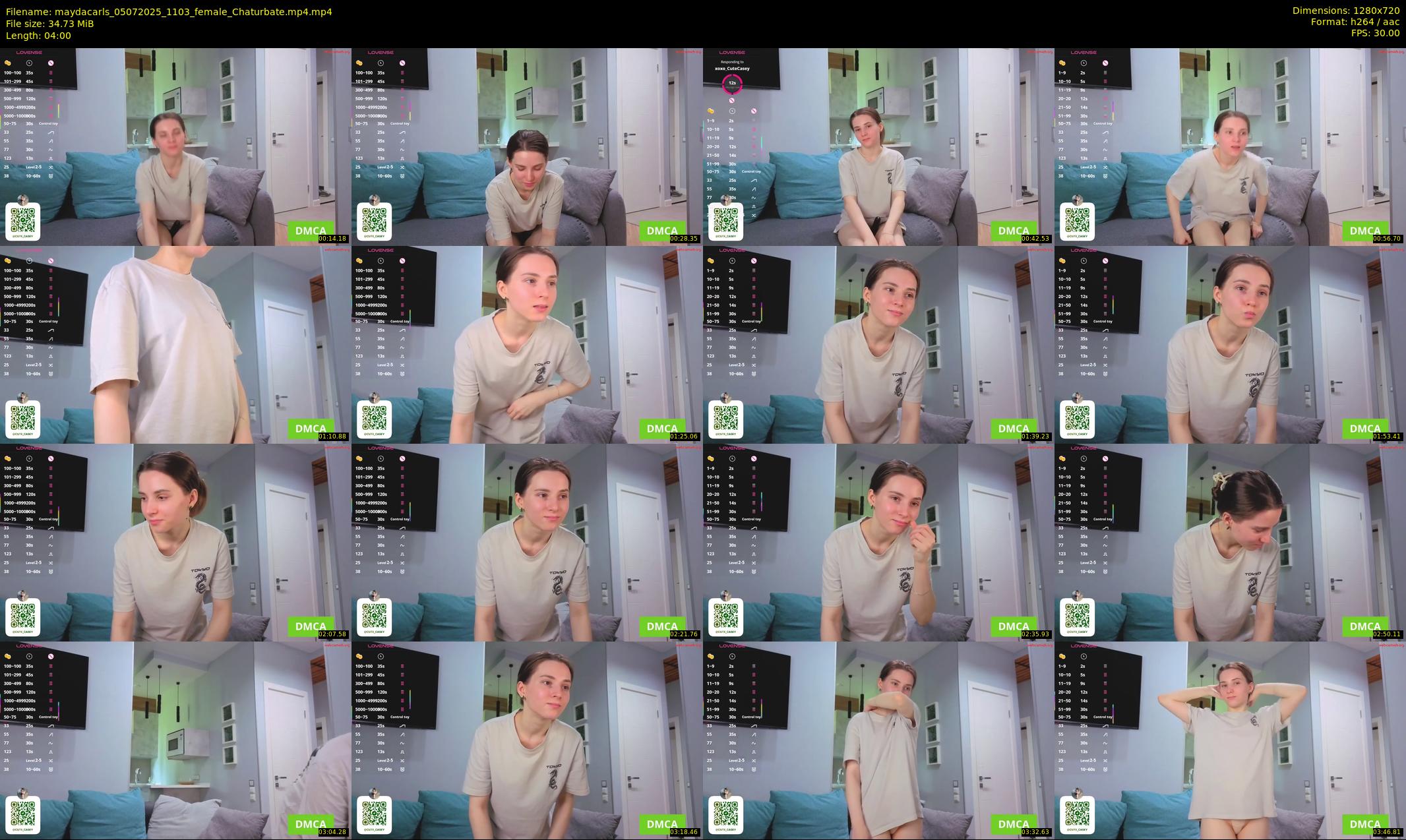 maydacarls — 4 minute Chaturbate female cam show recording, 720p, Jul 5, 2025