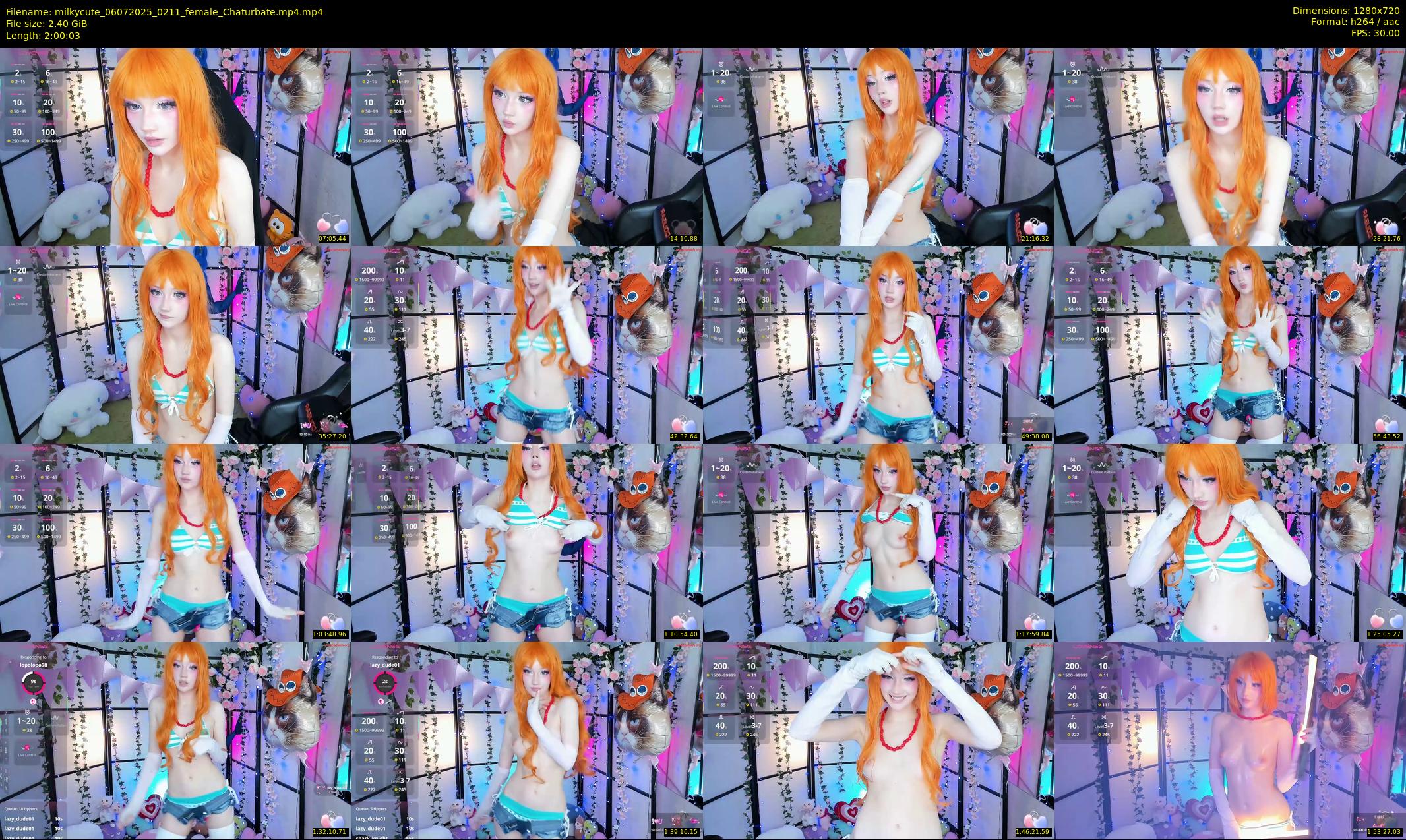 milkycute — 121 minute Chaturbate female cam show recording, 720p, Jul 6, 2025