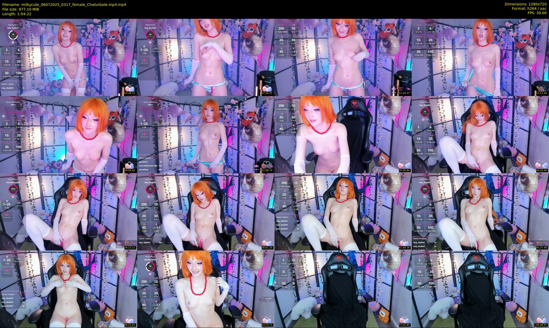 milkycute — 65 minute Chaturbate female cam show recording, 720p, Jul 6, 2025