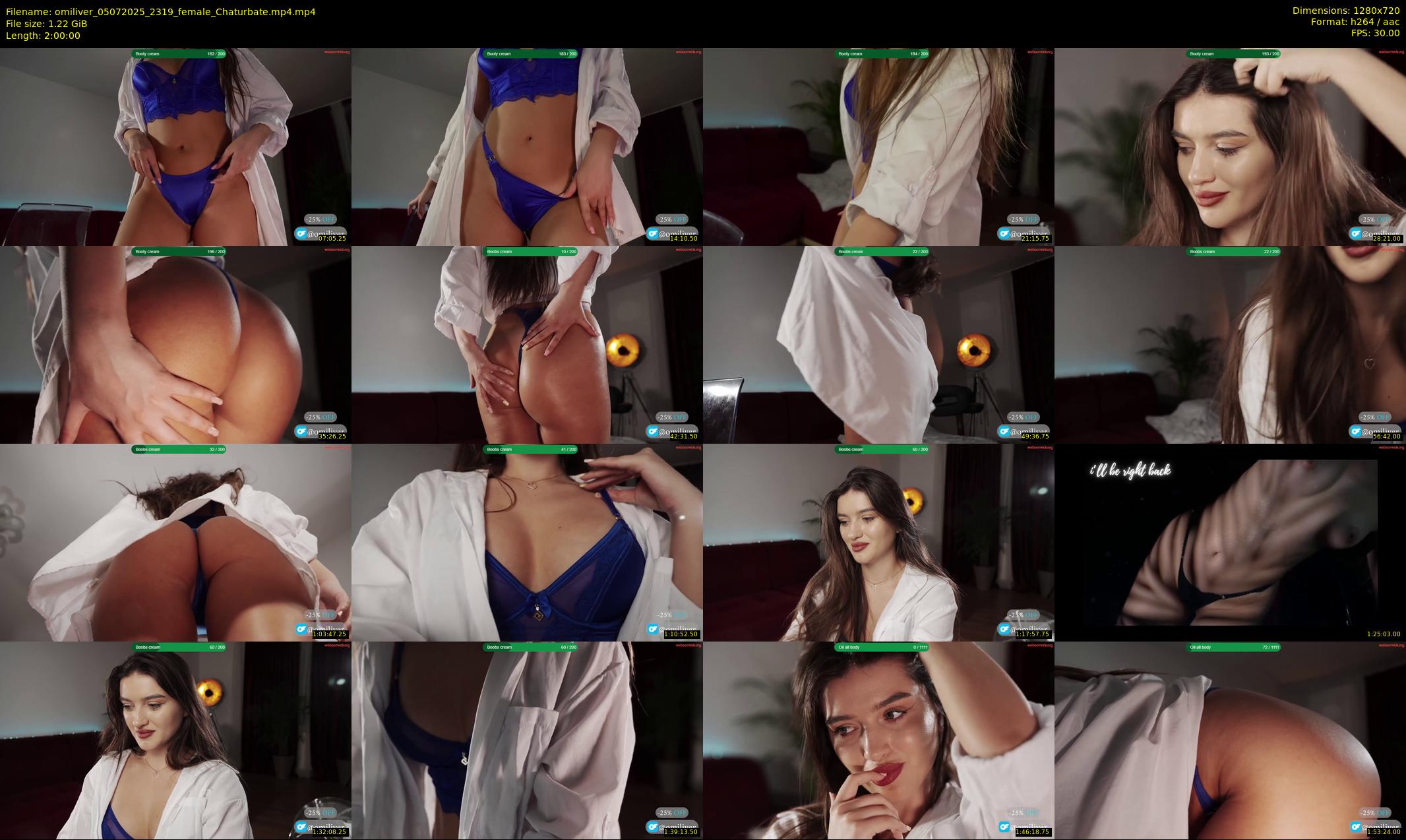 omiliver — 120 minute Chaturbate female cam show recording, 720p, Jul 5, 2025