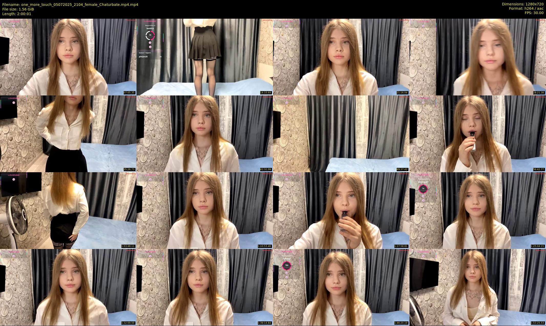 one_more_touch — 121 minute Chaturbate female cam show recording, 720p, Jul 5, 2025