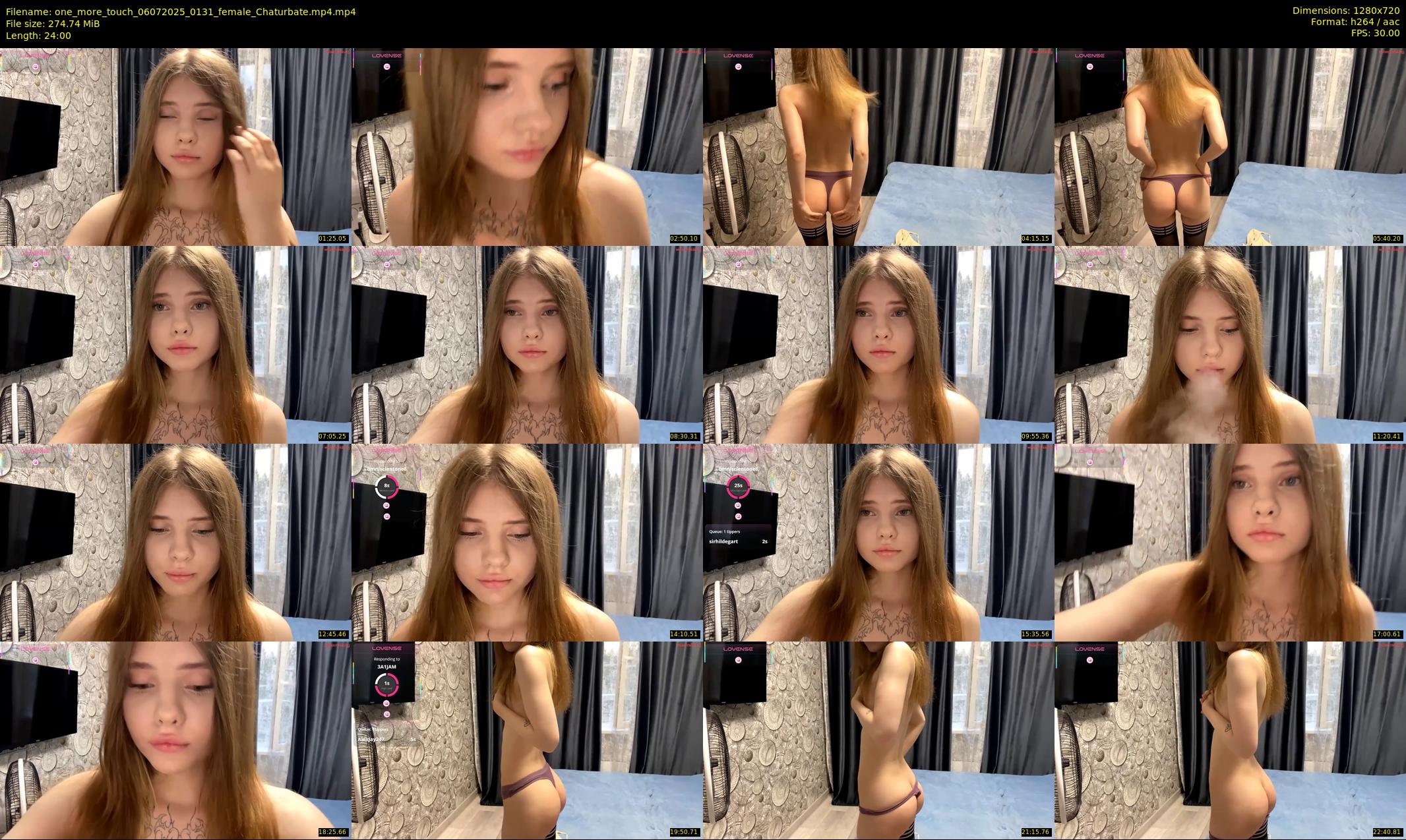 one_more_touch — 24 minute Chaturbate female cam show recording, 720p, Jul 6, 2025