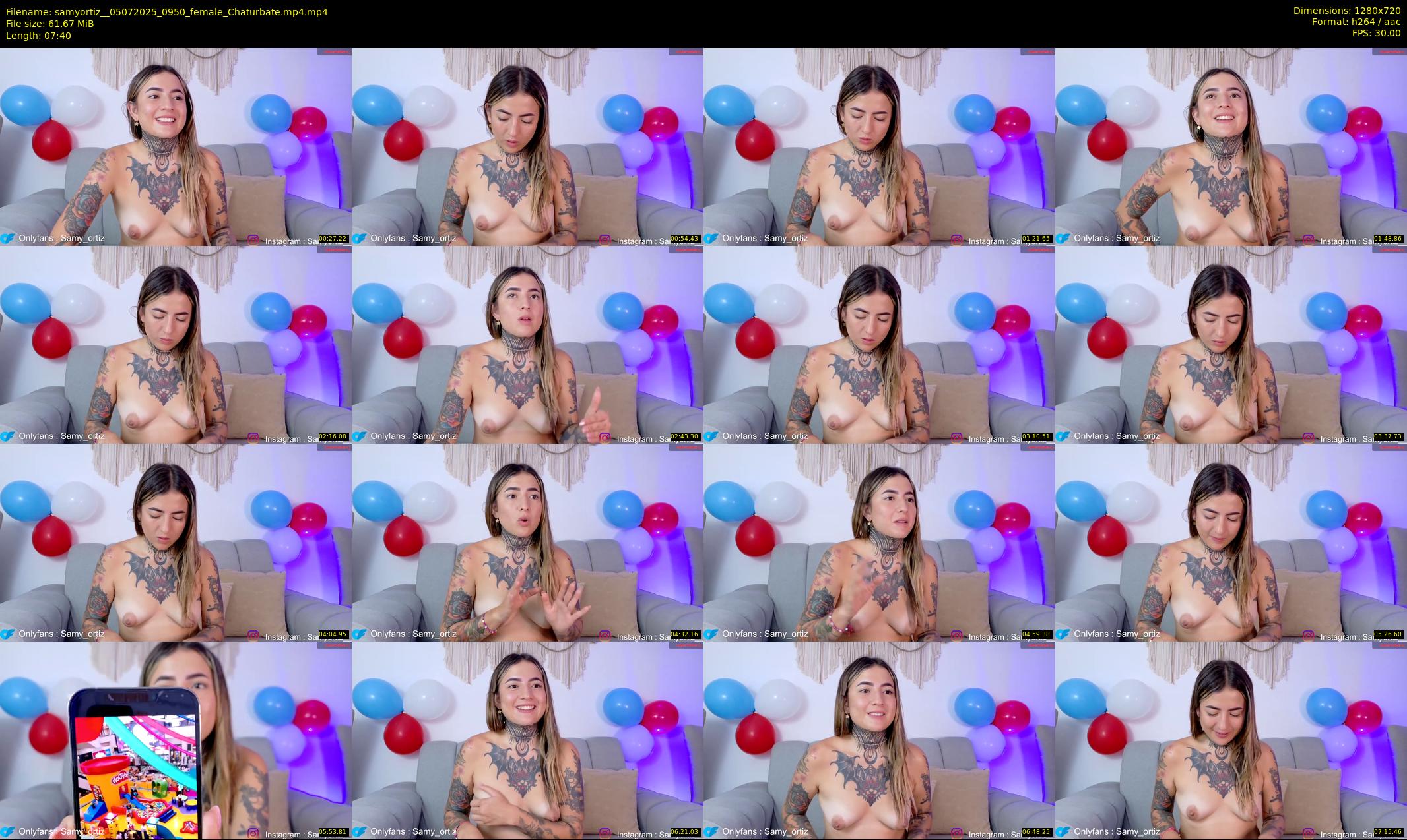 samyortiz_ — 8 minute Chaturbate female cam show recording, 720p, Jul 5, 2025