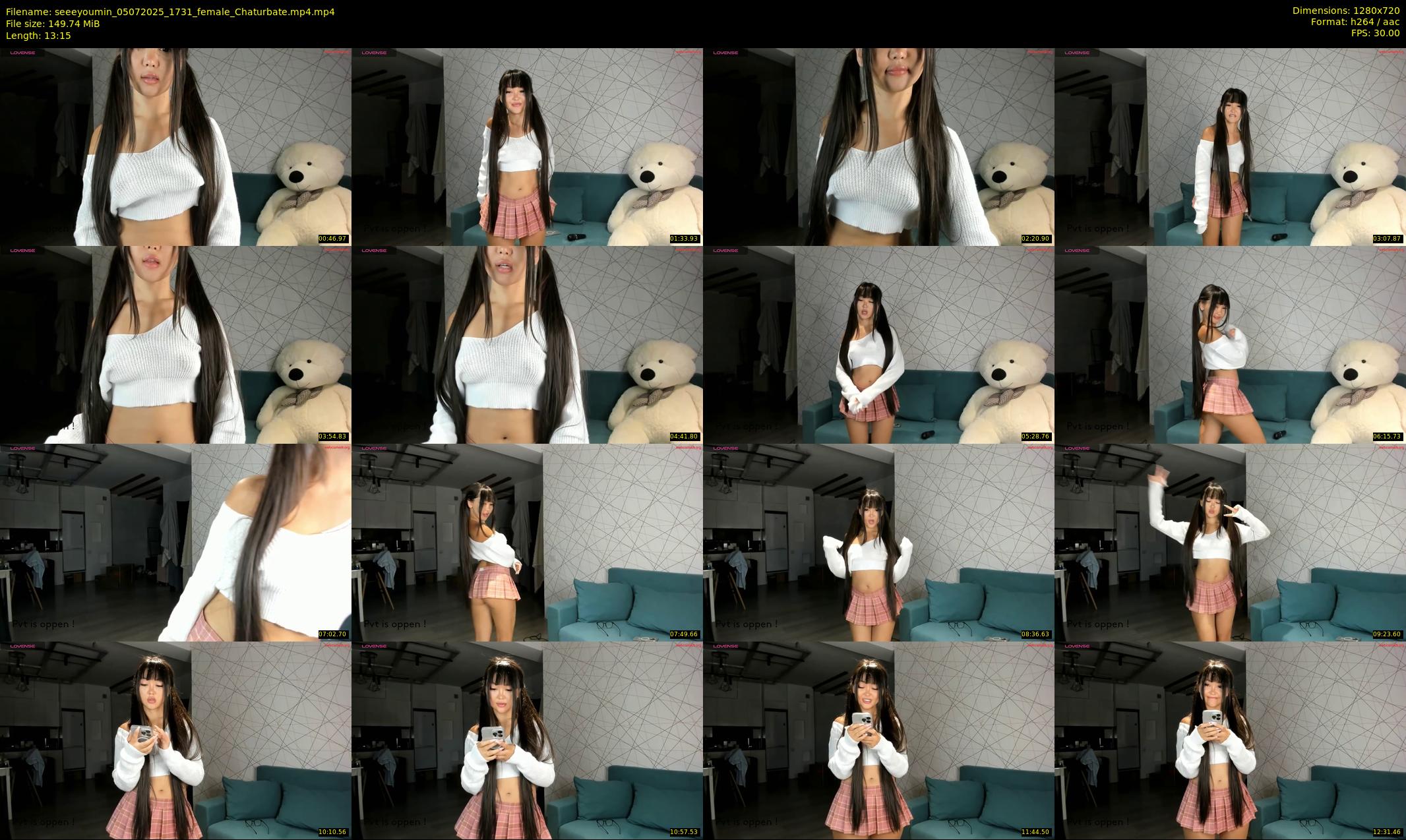 seeeyoumin — 14 minute Chaturbate female cam show recording, 720p, Jul 5, 2025