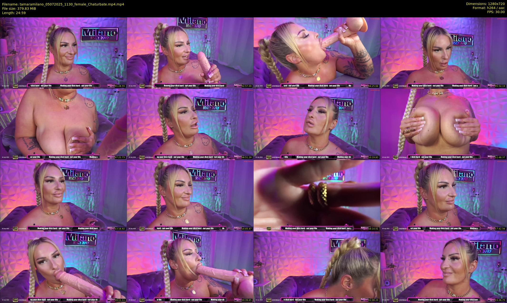 tamaramilano — 25 minute Chaturbate female cam show recording, 720p, Jul 5, 2025