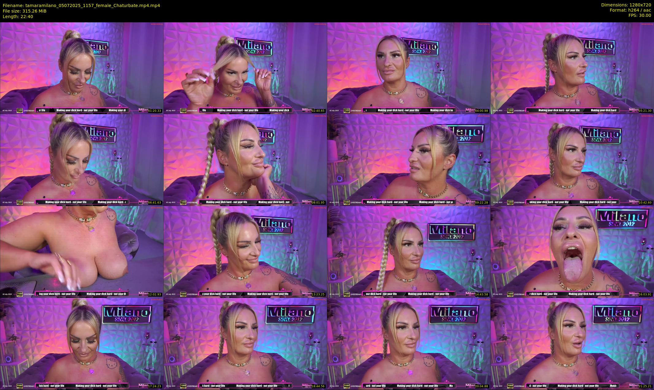 tamaramilano — 23 minute Chaturbate female cam show recording, 720p, Jul 5, 2025