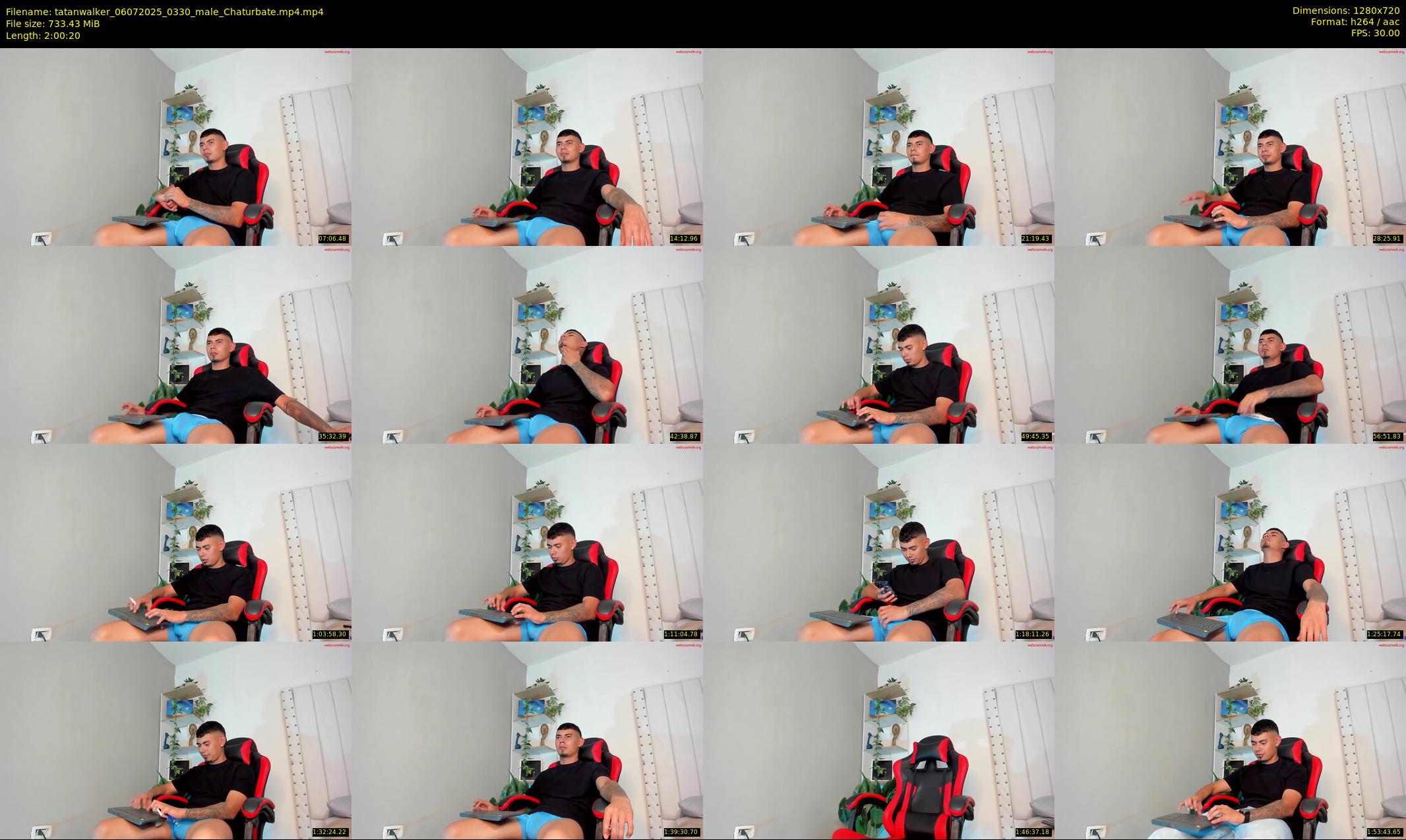 tatanwalker — 121 minute Chaturbate male cam show recording, 720p, Jul 6, 2025