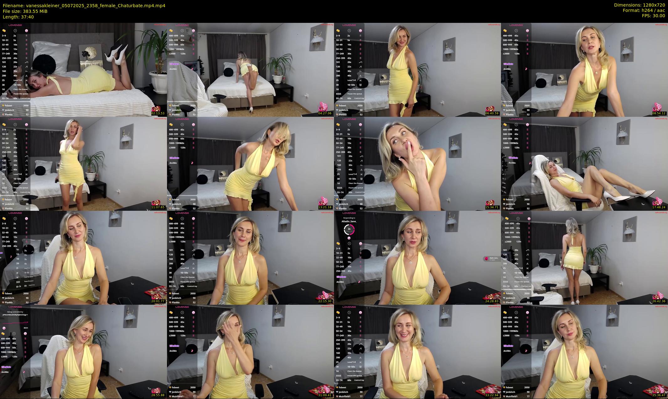 vanessakleiner — 38 minute Chaturbate female cam show recording, 720p, Jul 5, 2025