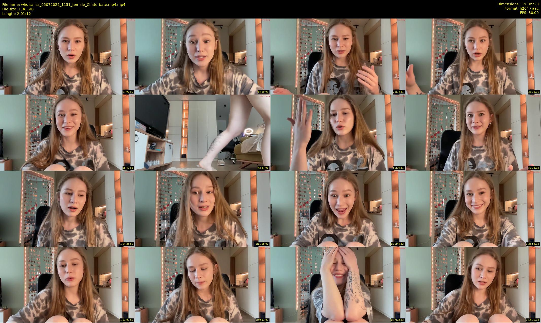 whoisalisa — 122 minute Chaturbate female cam show recording, 720p, Jul 5, 2025