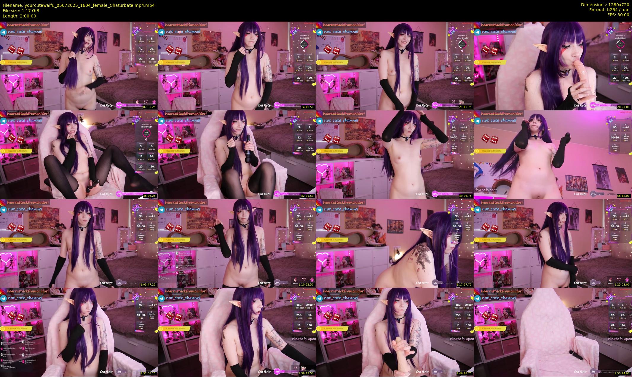 yourcutewaifu — 120 minute Chaturbate female cam show recording, 720p, Jul 5, 2025