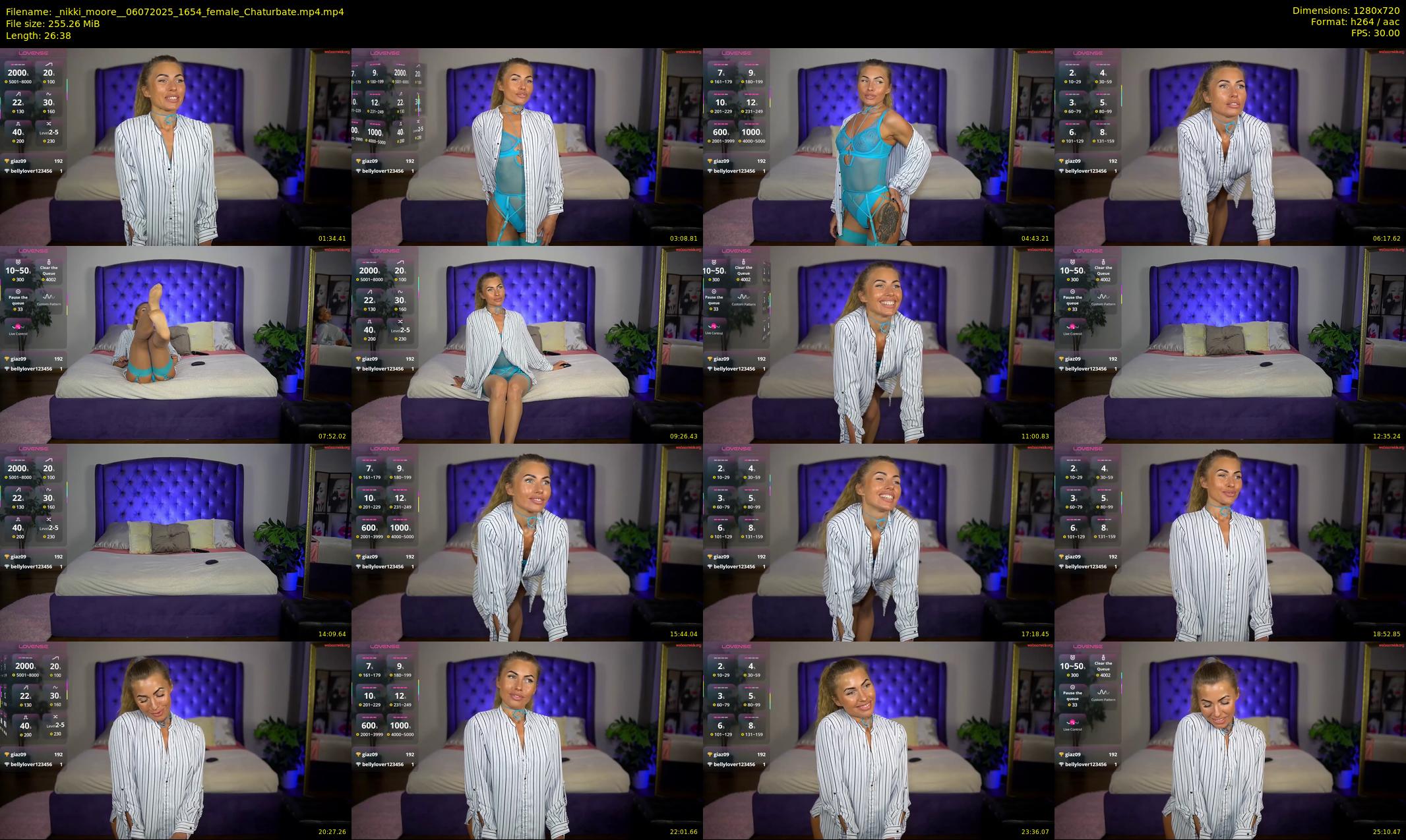 _nikki_moore_ — 27 minute Chaturbate female cam show recording, 720p, Jul 6, 2025