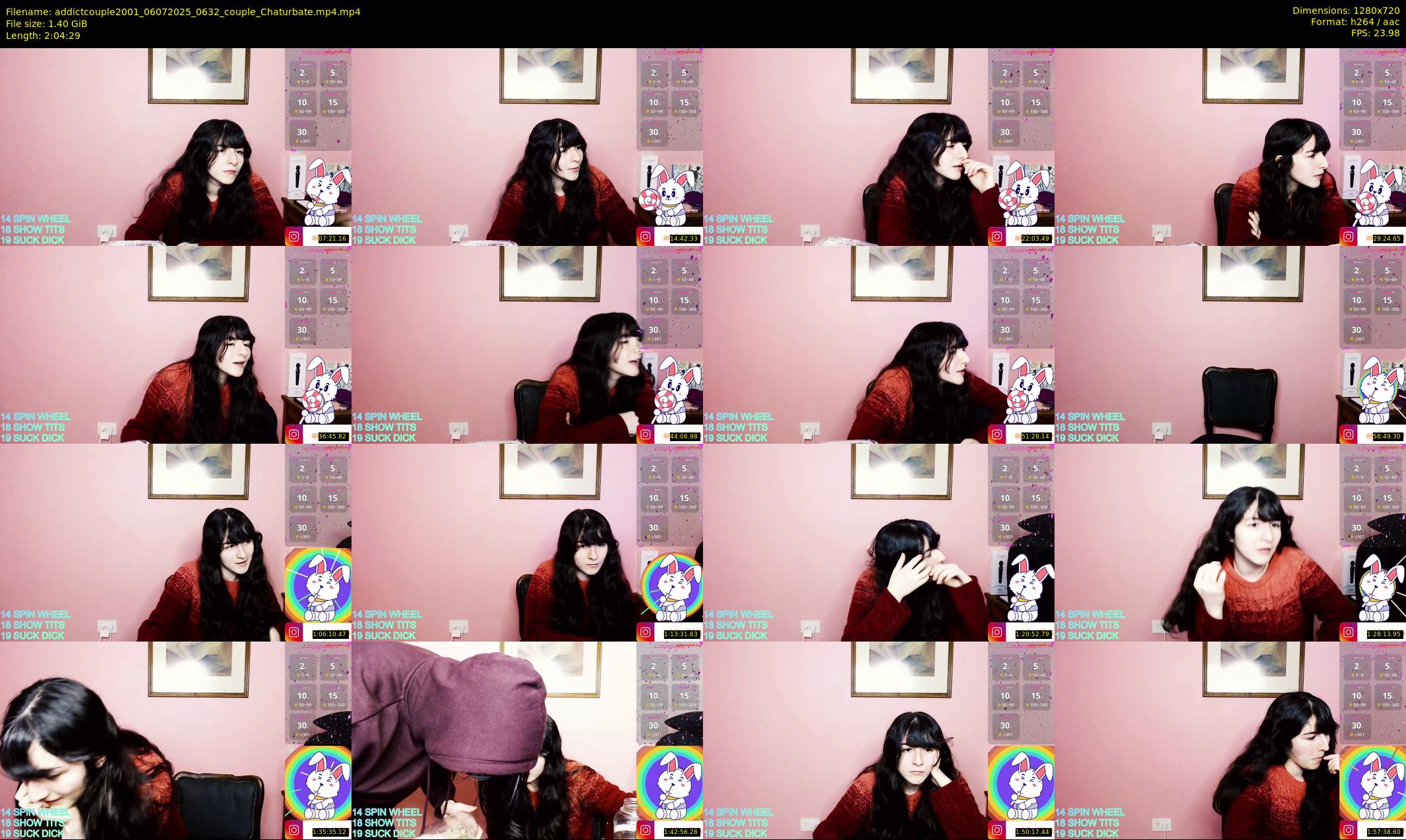 addictcouple2001 — 125 minute Chaturbate couple cam show recording, 720p, Jul 6, 2025