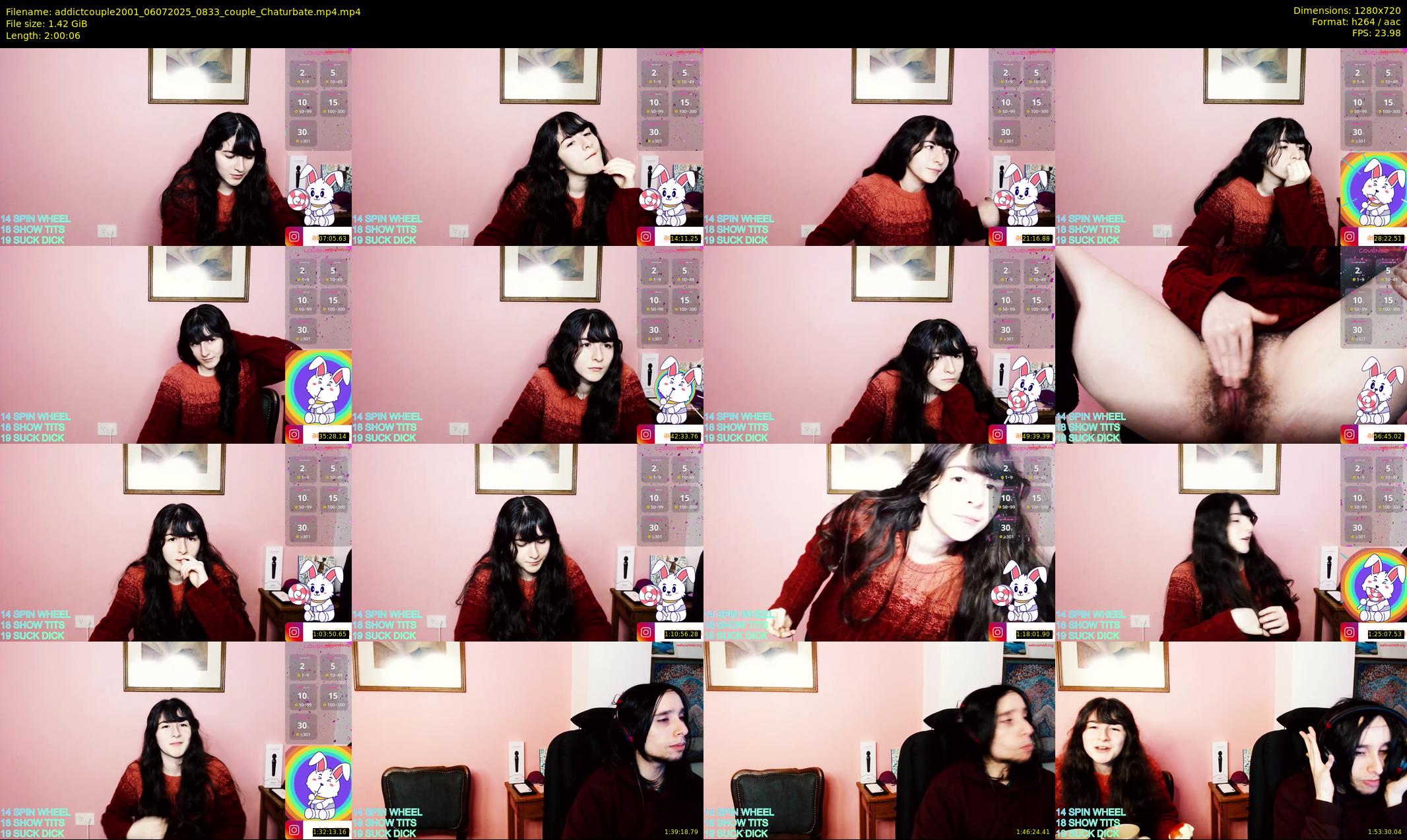 addictcouple2001 — 121 minute Chaturbate couple cam show recording, 720p, Jul 6, 2025