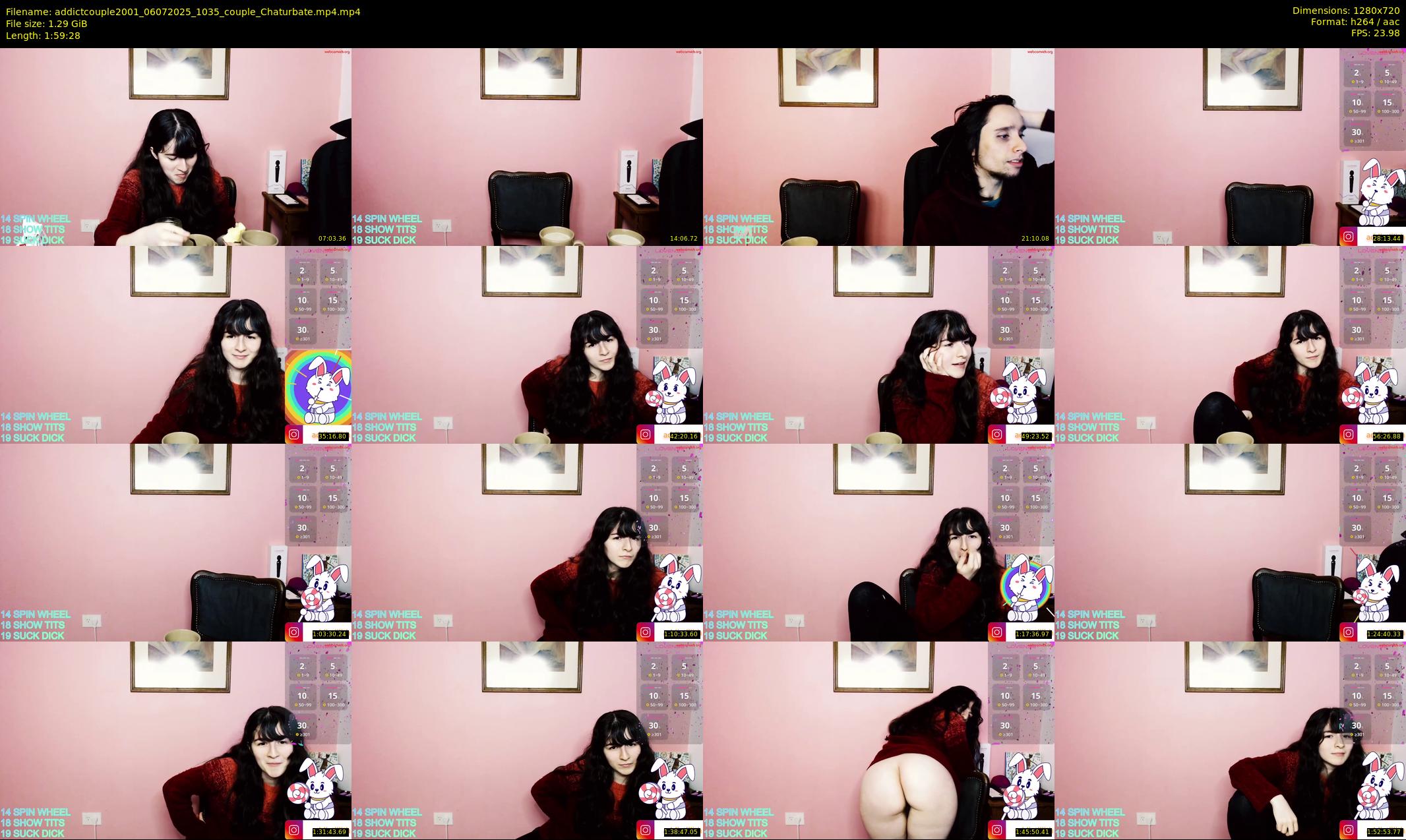 addictcouple2001 — 120 minute Chaturbate couple cam show recording, 720p, Jul 6, 2025