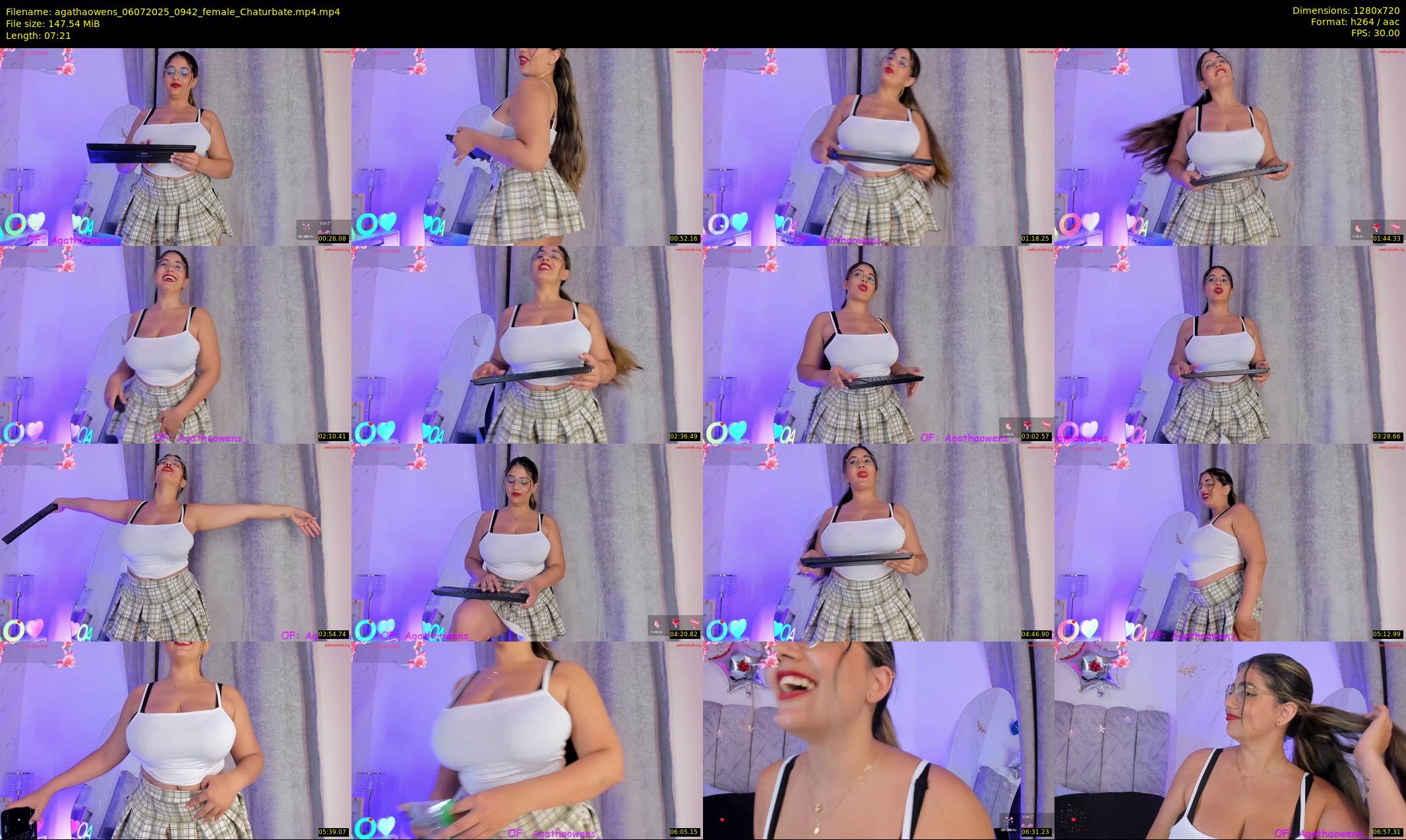 agathaowens — 8 minute Chaturbate female cam show recording, 720p, Jul 6, 2025