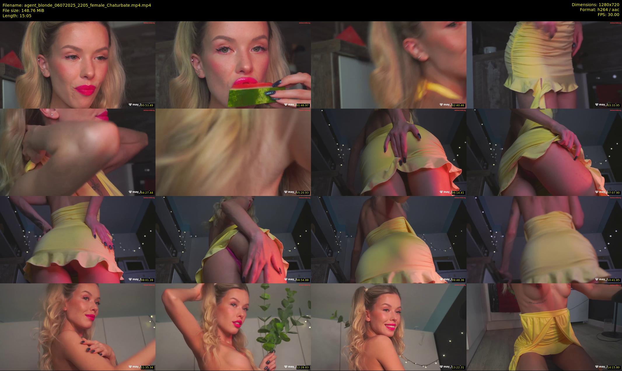 agent_blonde — 16 minute Chaturbate female cam show recording, 720p, Jul 6, 2025