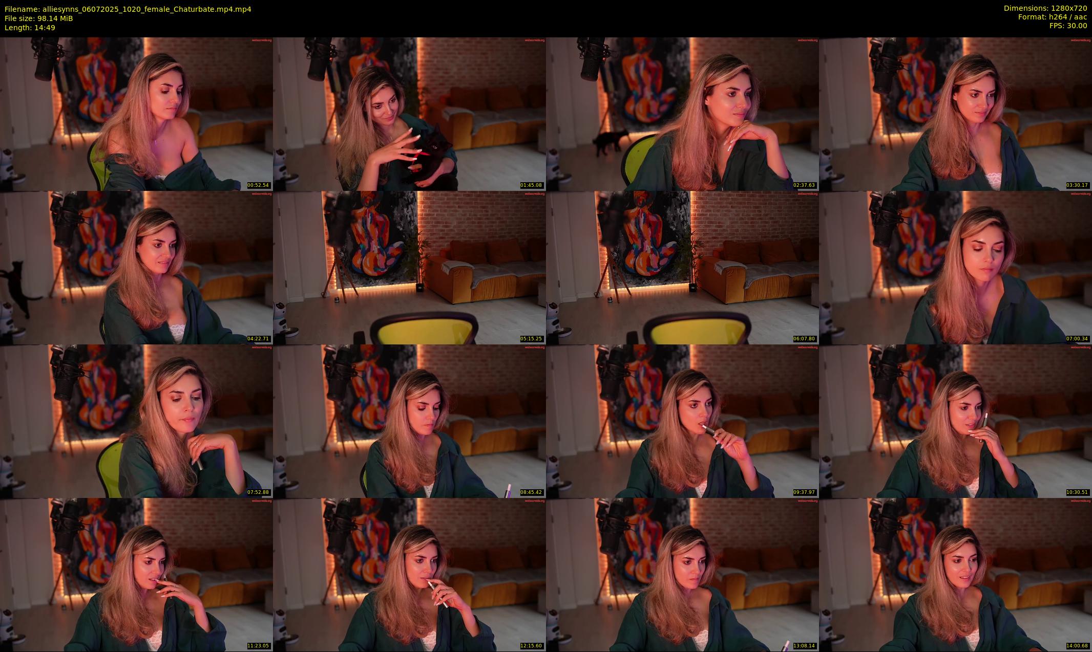 alliesynns — 15 minute Chaturbate female cam show recording, 720p, Jul 6, 2025