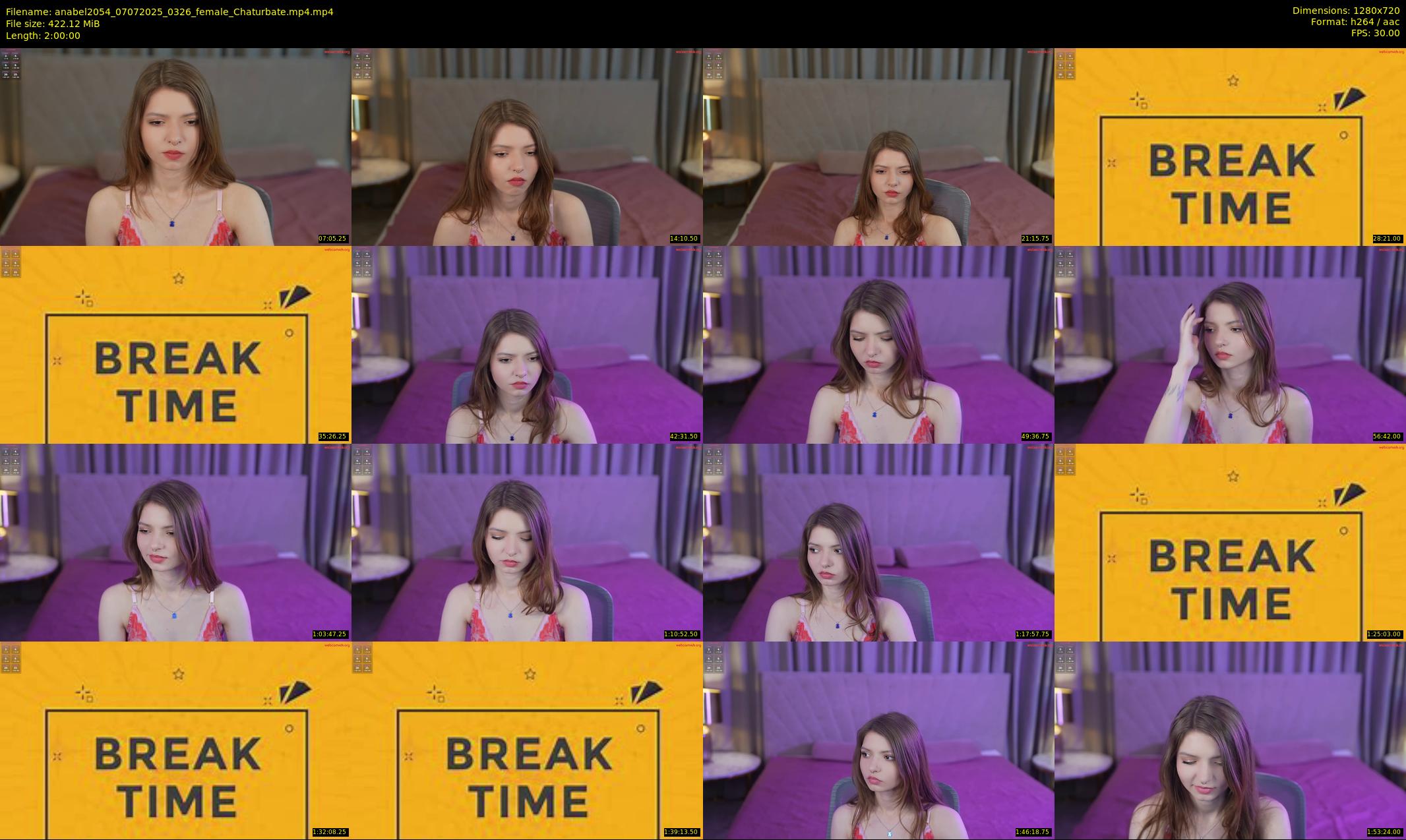 anabel2054 — 120 minute Chaturbate female cam show recording, 720p, Jul 7, 2025
