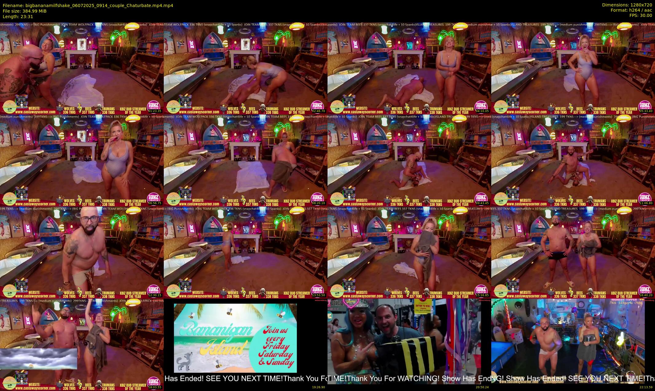 bigbananamilfshake — 24 minute Chaturbate couple cam show recording, 720p, Jul 6, 2025