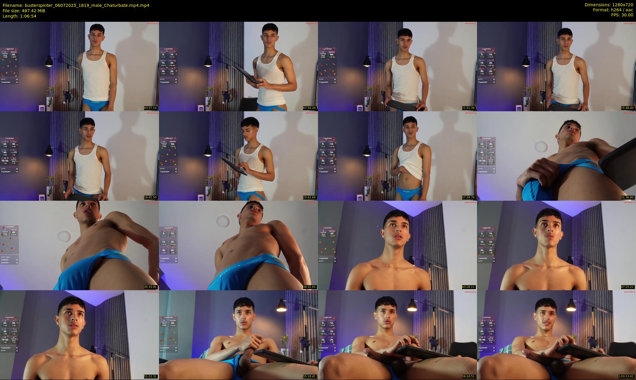 busterspinter — 67 minute Chaturbate male cam show recording, 720p, Jul 6, 2025