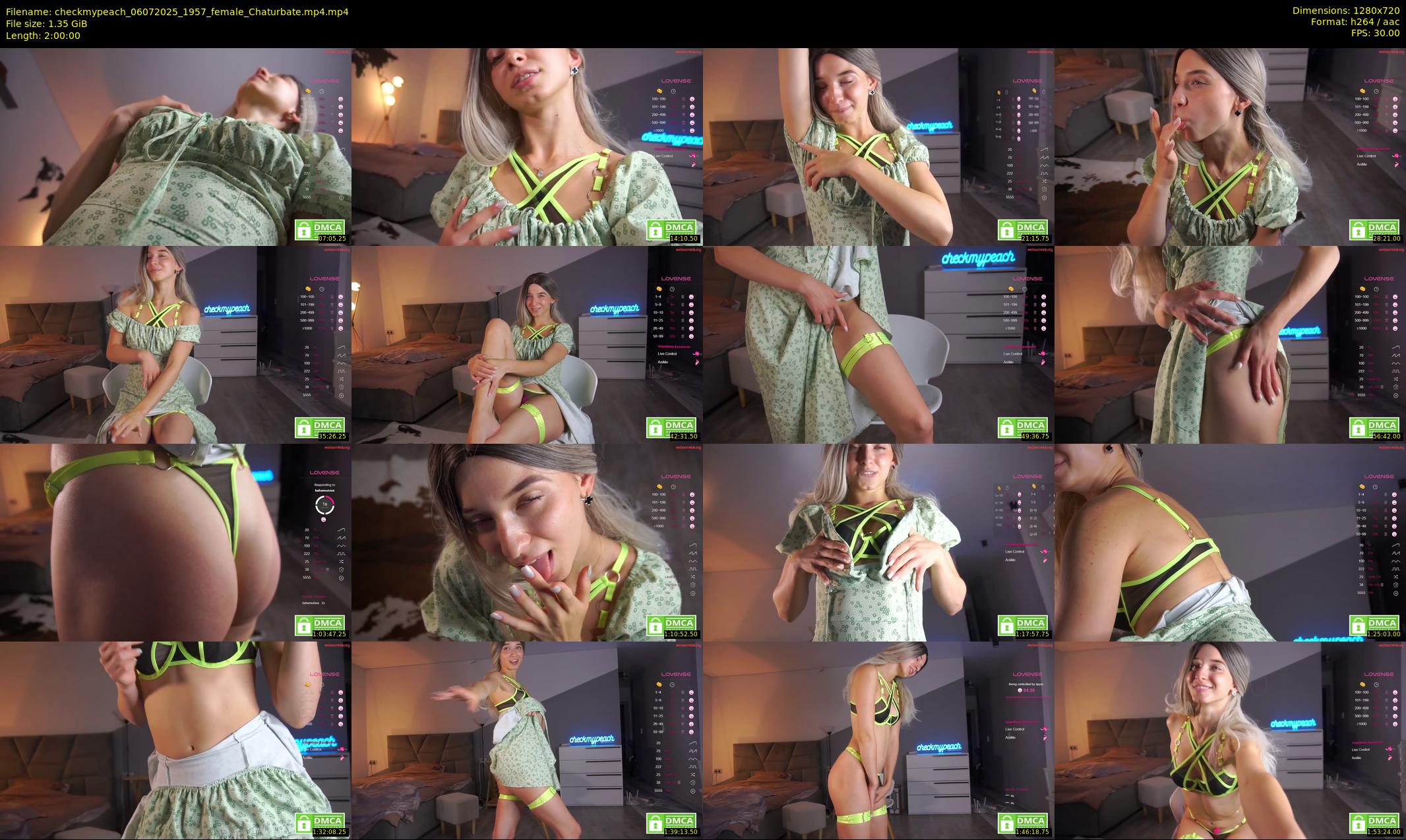 checkmypeach — 120 minute Chaturbate female cam show recording, 720p, Jul 6, 2025