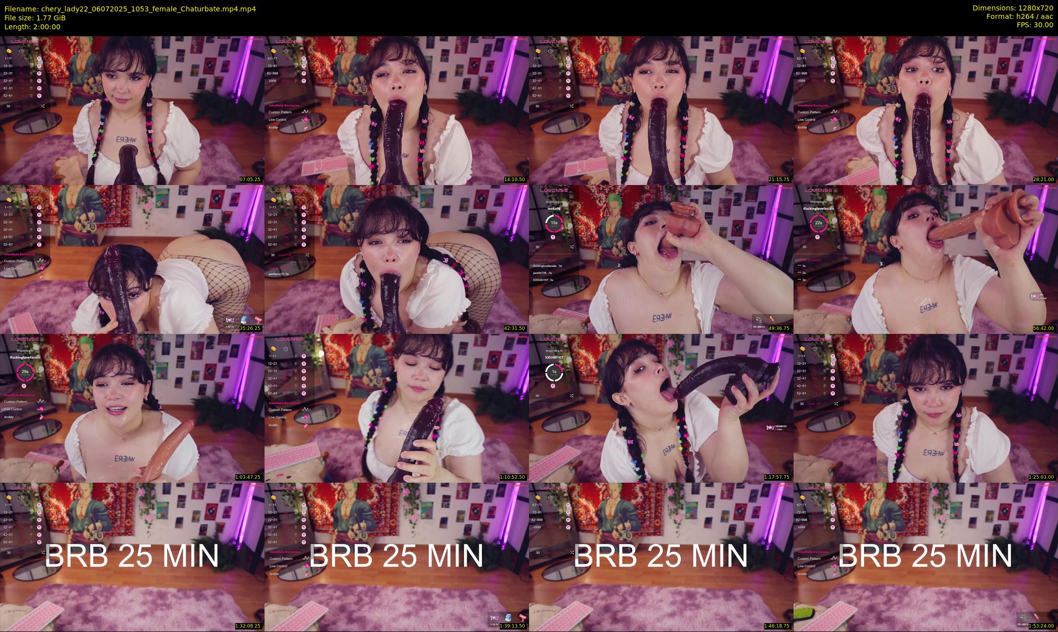 chery_lady22 — 120 minute Chaturbate female cam show recording, 720p, Jul 6, 2025