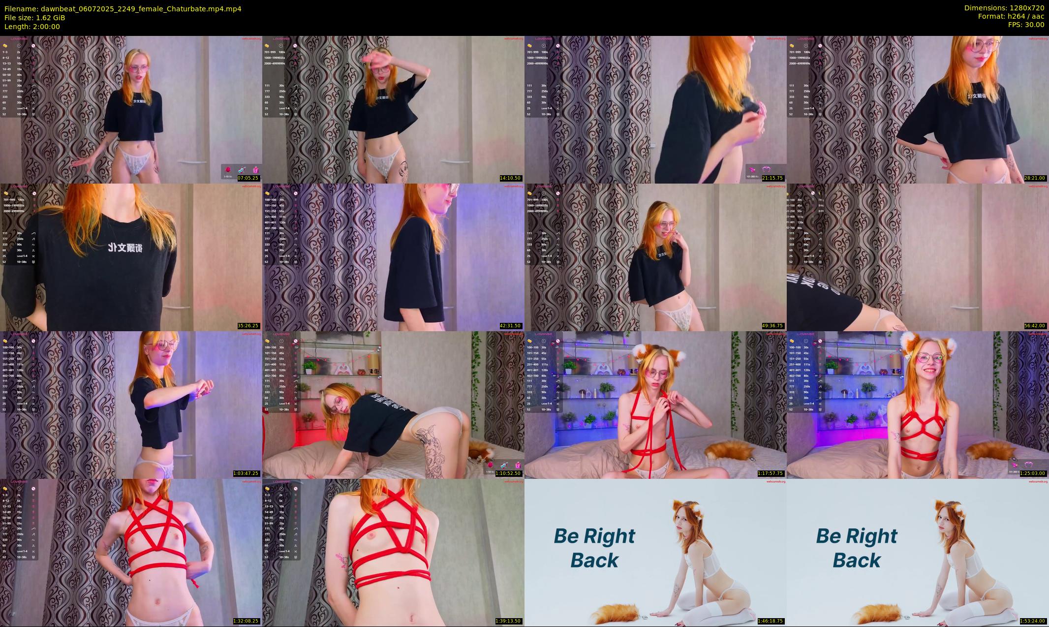 dawnbeat — 120 minute Chaturbate female cam show recording, 720p, Jul 6, 2025