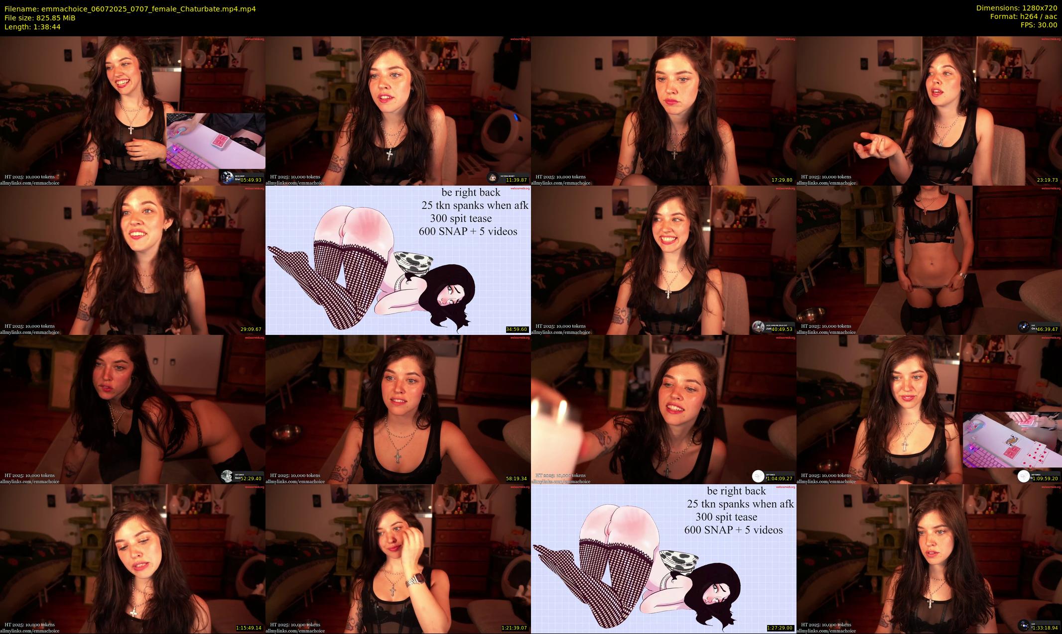 emmachoice — 99 minute Chaturbate female cam show recording, 720p, Jul 6, 2025