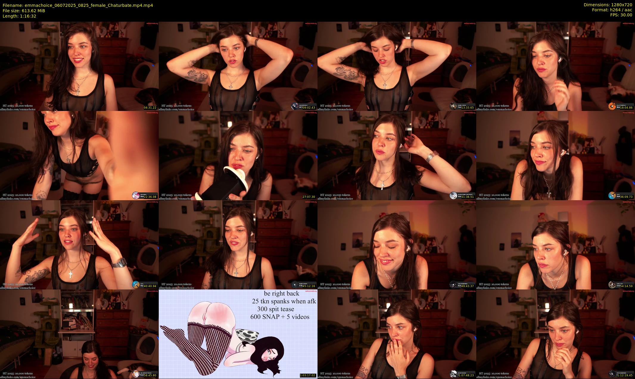 emmachoice — 77 minute Chaturbate female cam show recording, 720p, Jul 6, 2025