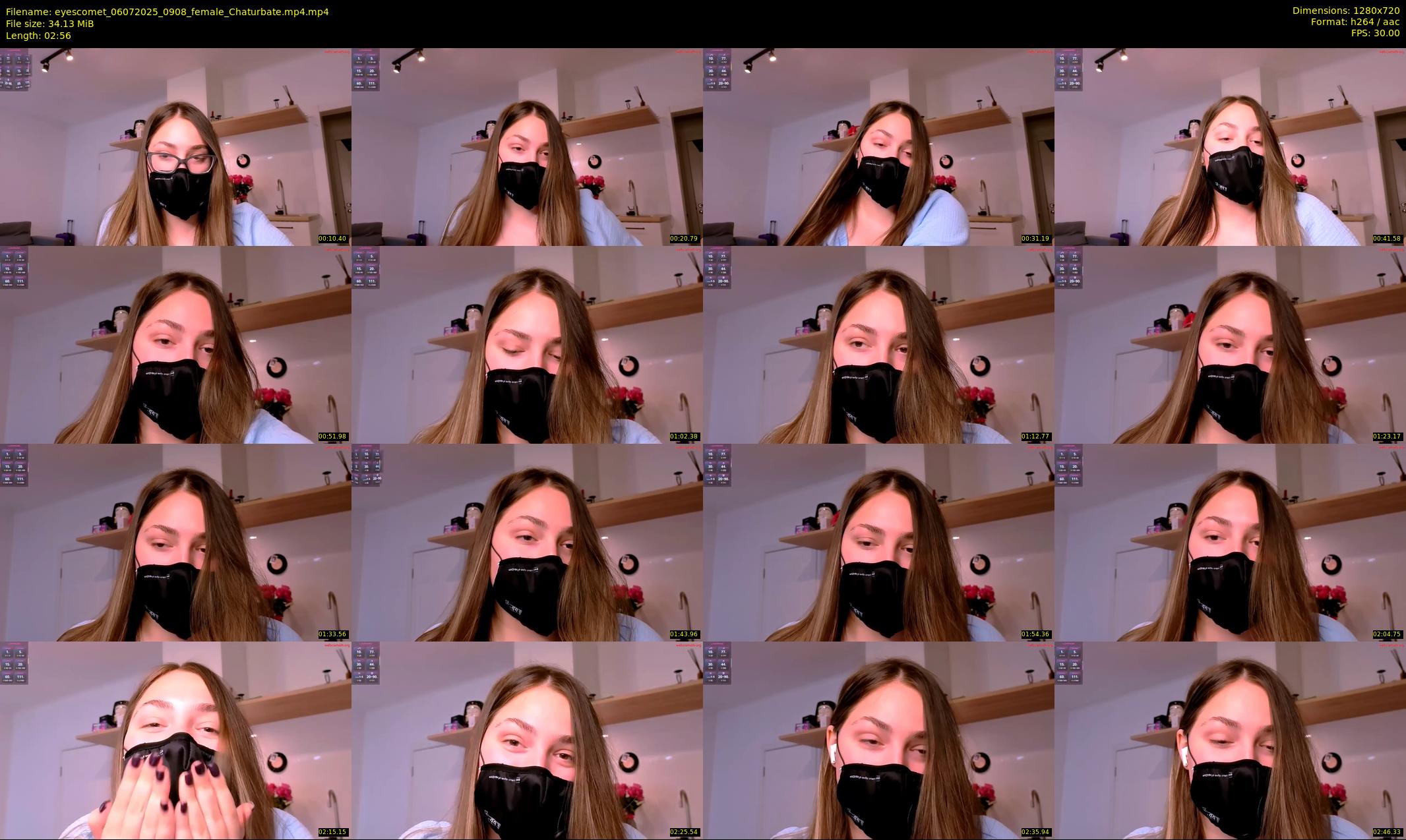 eyescomet — 3 minute Chaturbate female cam show recording, 720p, Jul 6, 2025