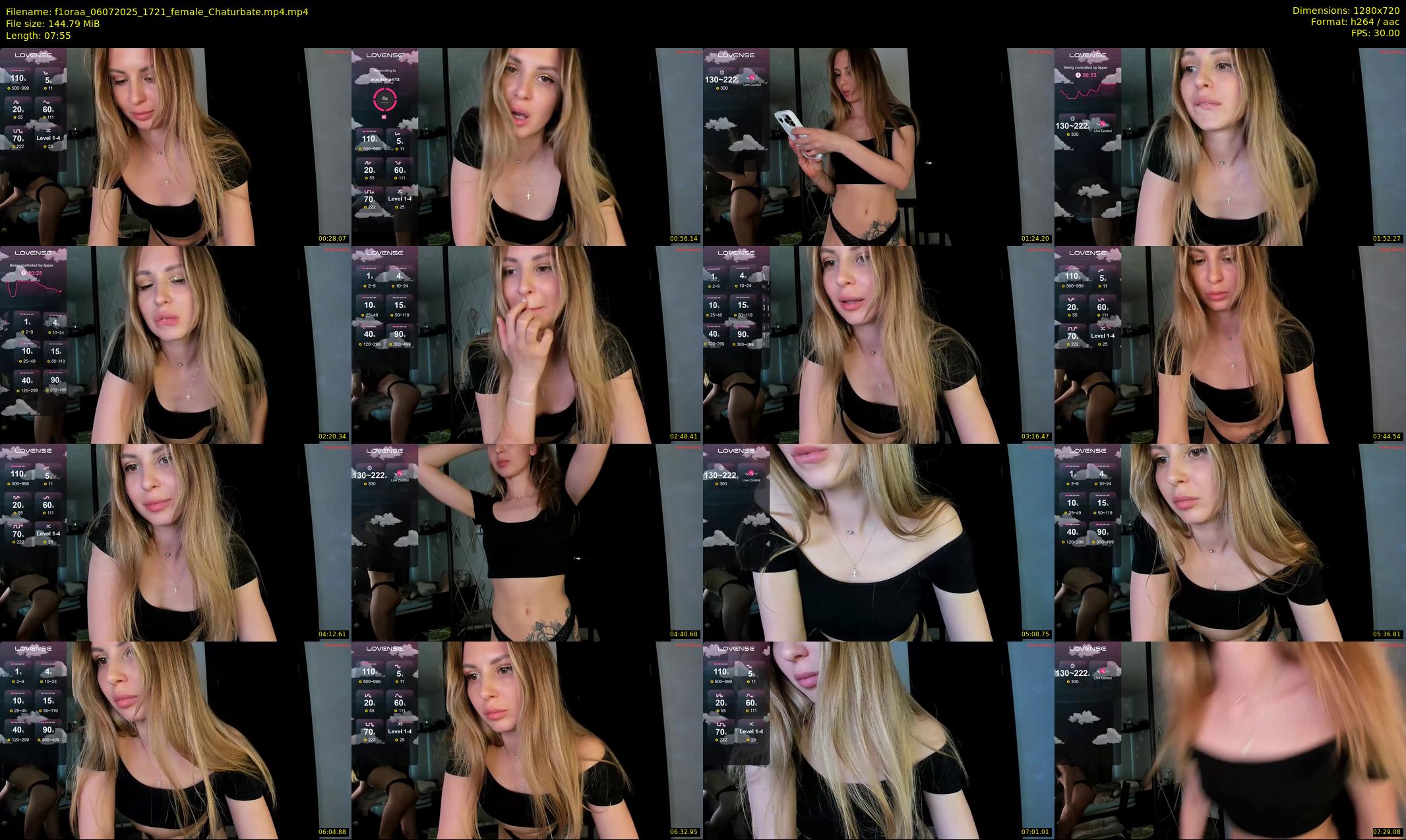 f1oraa — 8 minute Chaturbate female cam show recording, 720p, Jul 6, 2025