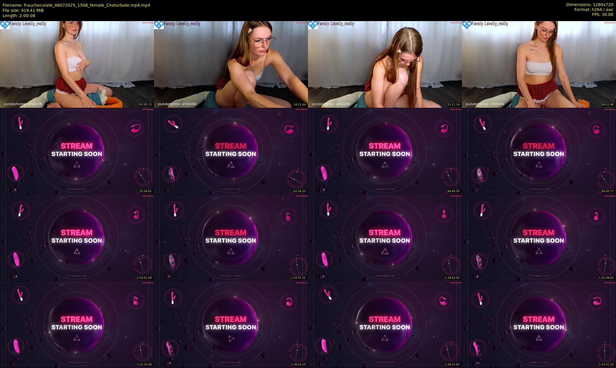 frauchocolate — 121 minute Chaturbate female cam show recording, 720p, Jul 6, 2025