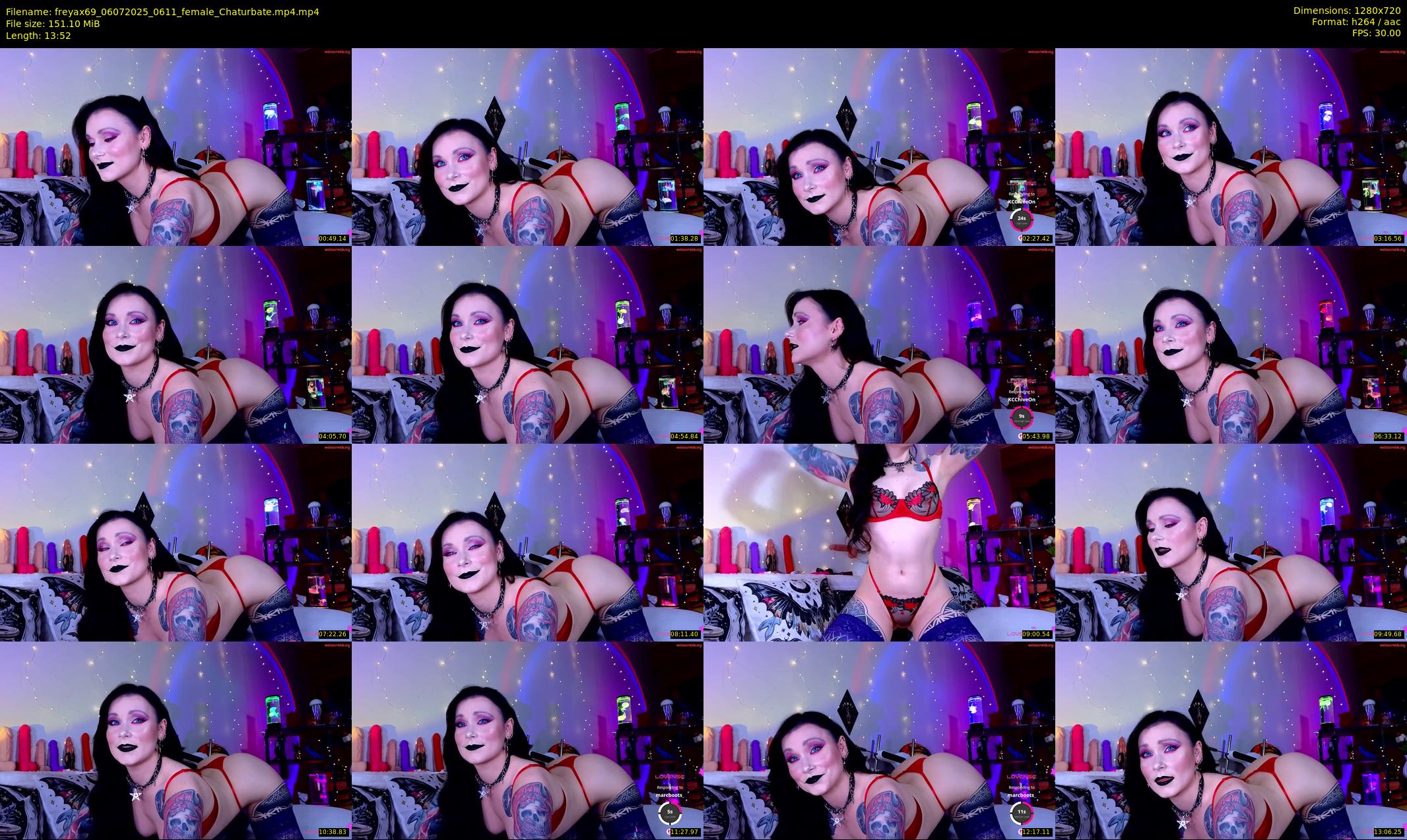 freyax69 — 14 minute Chaturbate female cam show recording, 720p, Jul 6, 2025