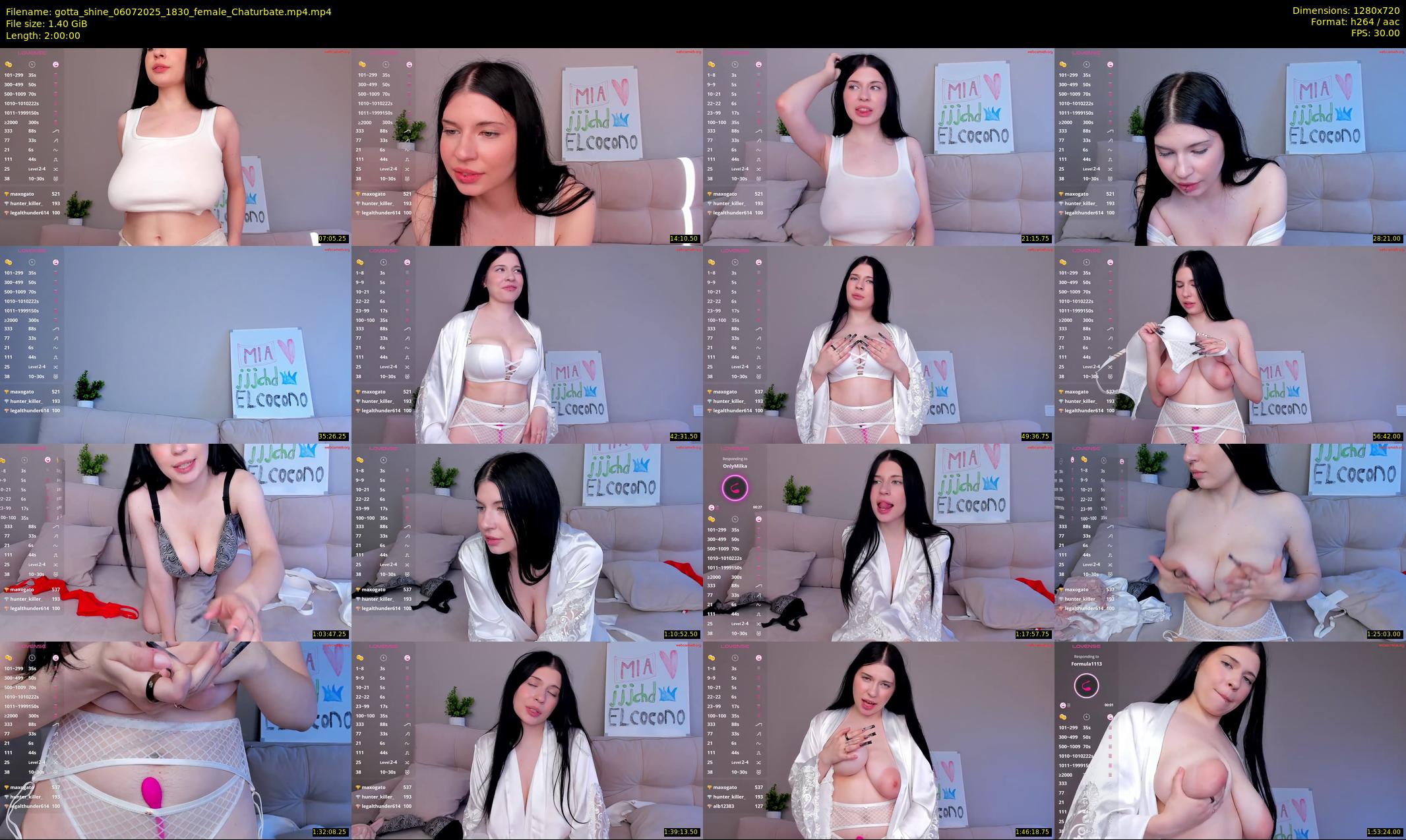 gotta_shine — 120 minute Chaturbate female cam show recording, 720p, Jul 6, 2025
