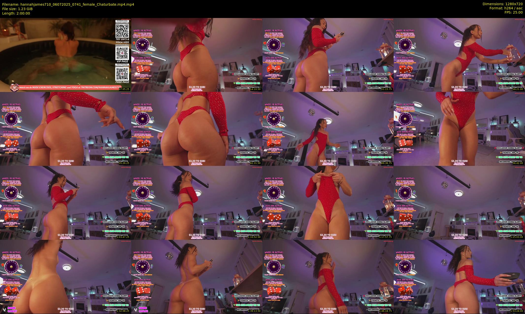 hannahjames710 — 120 minute Chaturbate female cam show recording, 720p, Jul 6, 2025